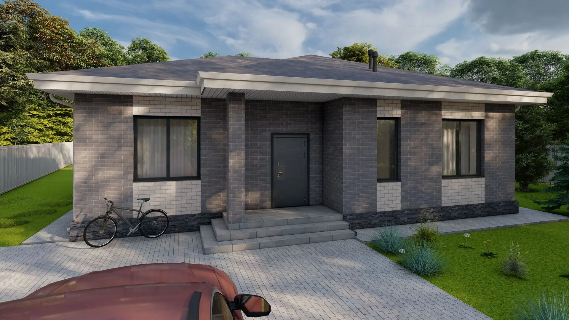 Проект одноэтажного дома 