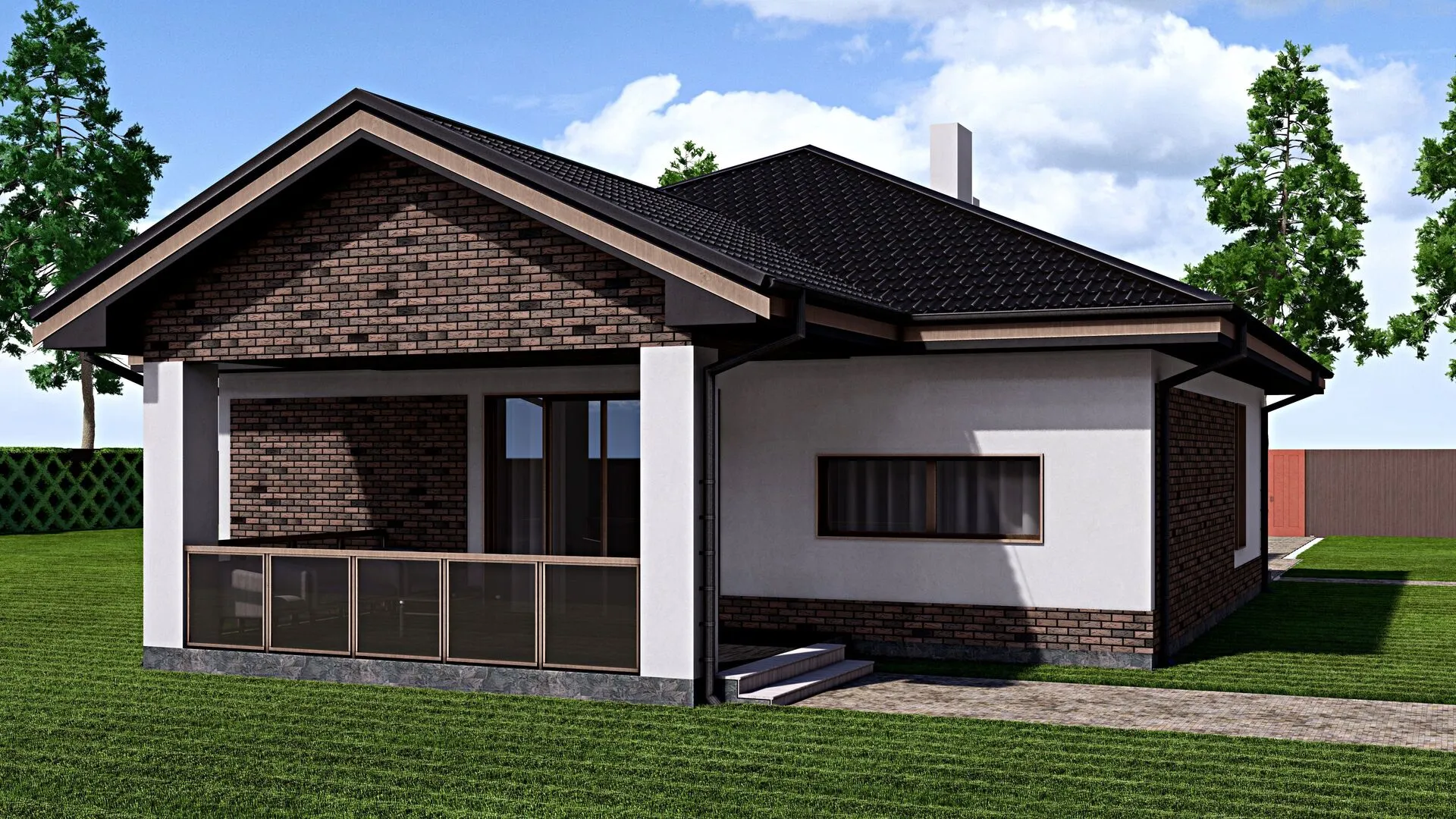 Одноэтажный дом Fixplans - 1133