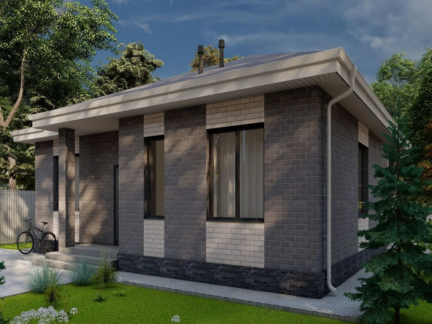 Проект одноэтажного дома 