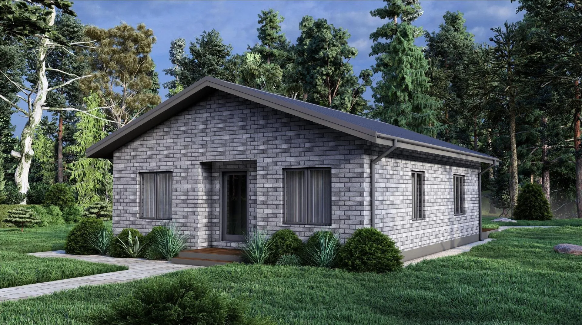 Проект одноэтажного дома 