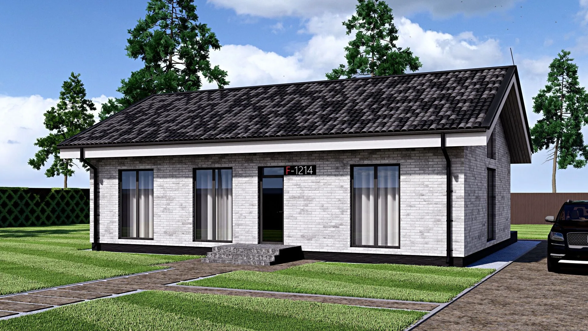 Одноэтажный дом FIXPLANS - 1214