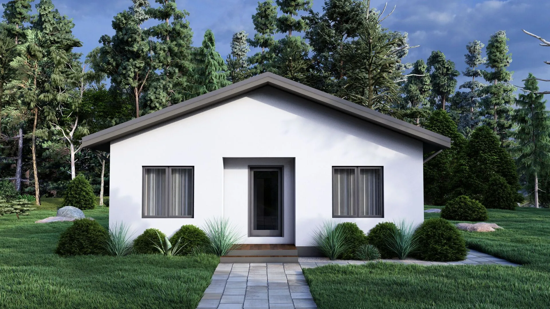 Проект одноэтажного дома 