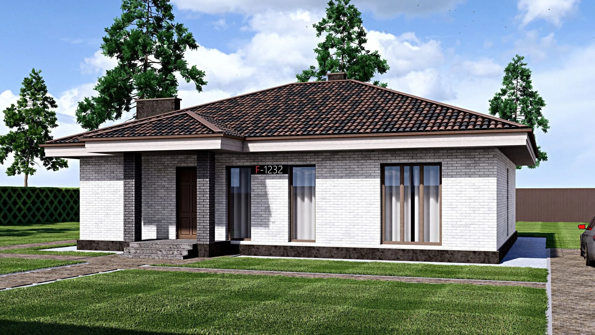 Одноэтажный дом FIXPLANS- 1232