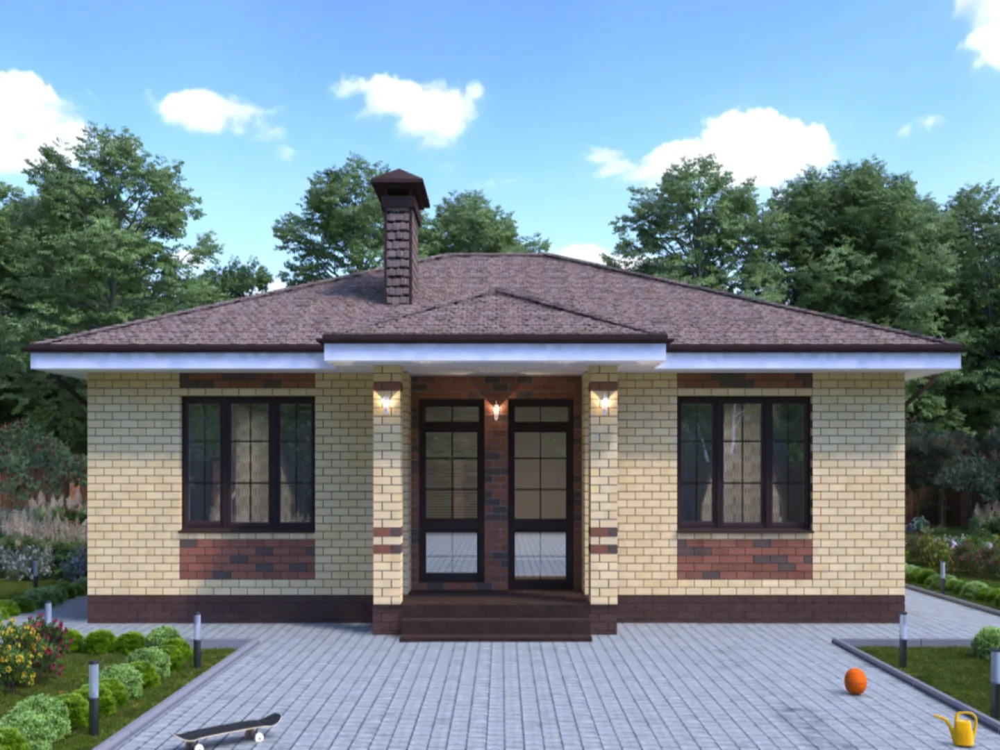 Одноэтажный жилой дом А-105