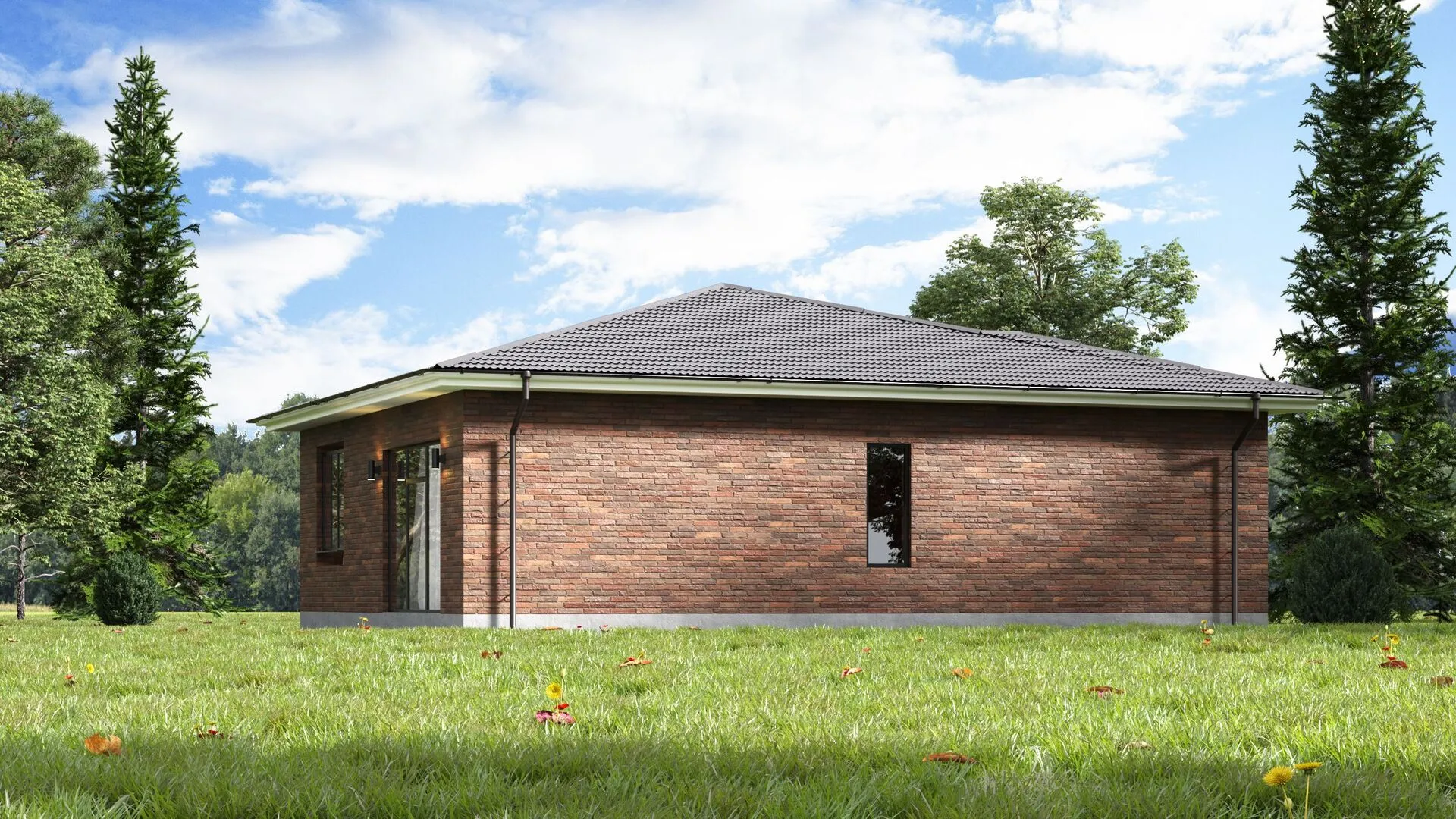 Индивидуальный жилой дом площадью 90 м2