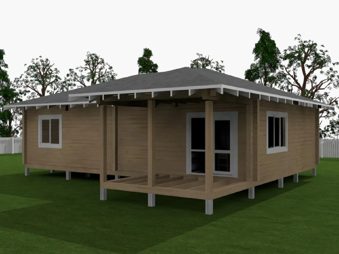 Дом из клееного бруса по проекту №105/В