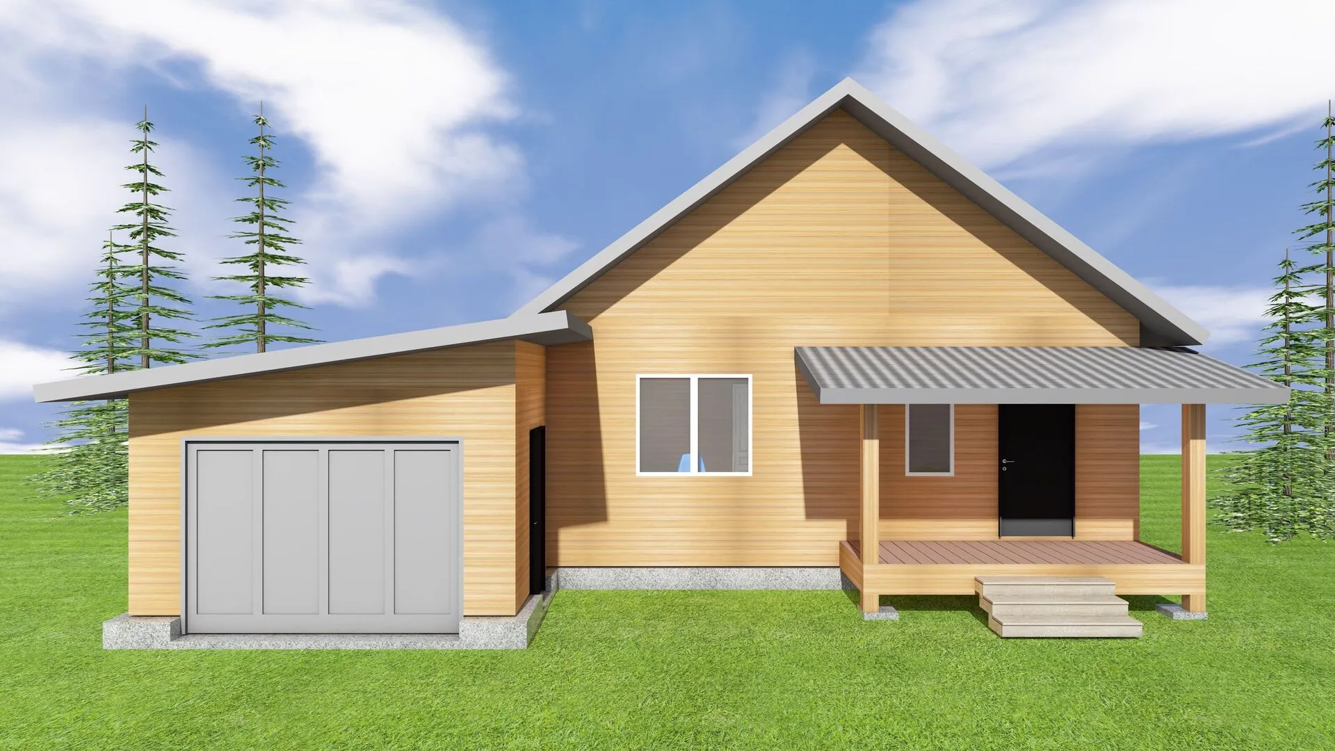 Брусовой дом с гаражом ТА-100