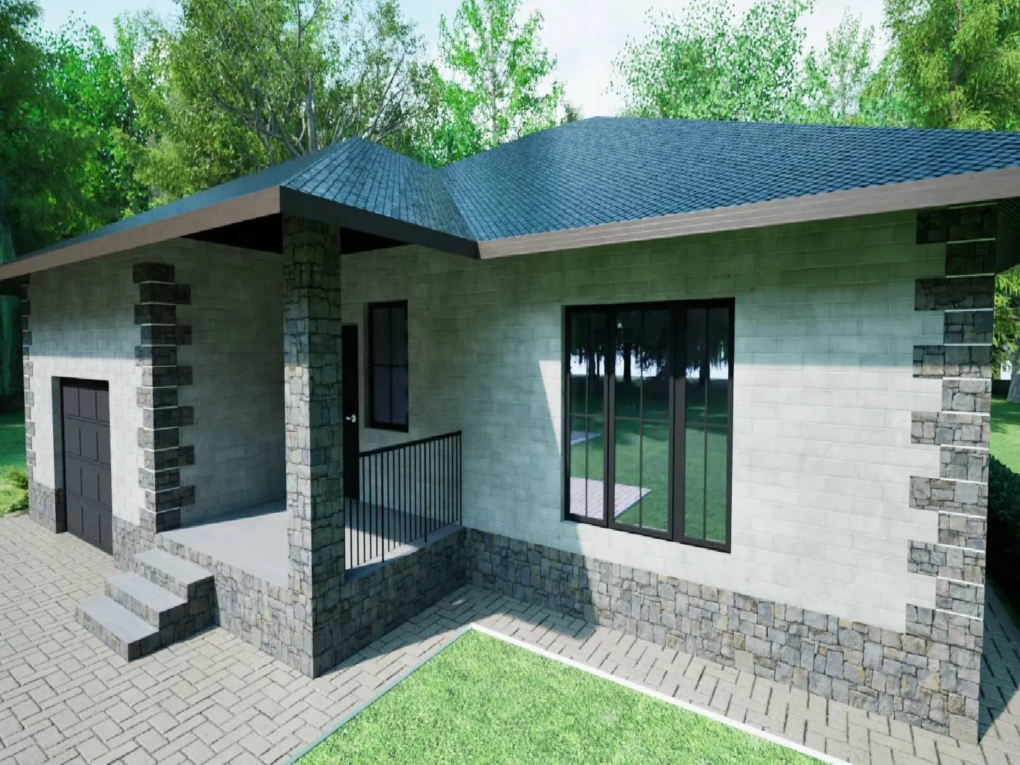 Проект одноэтажного дома Луч