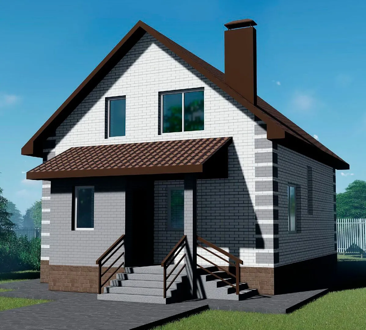 Мансардный дом №15