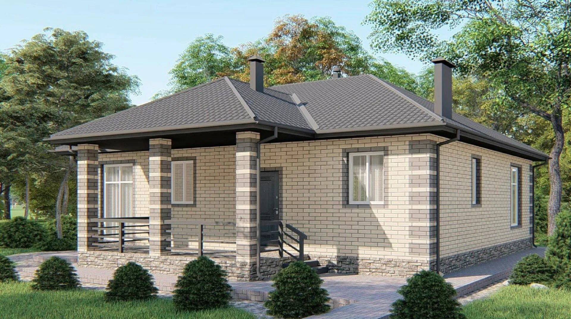 Одноэтажный дом №4