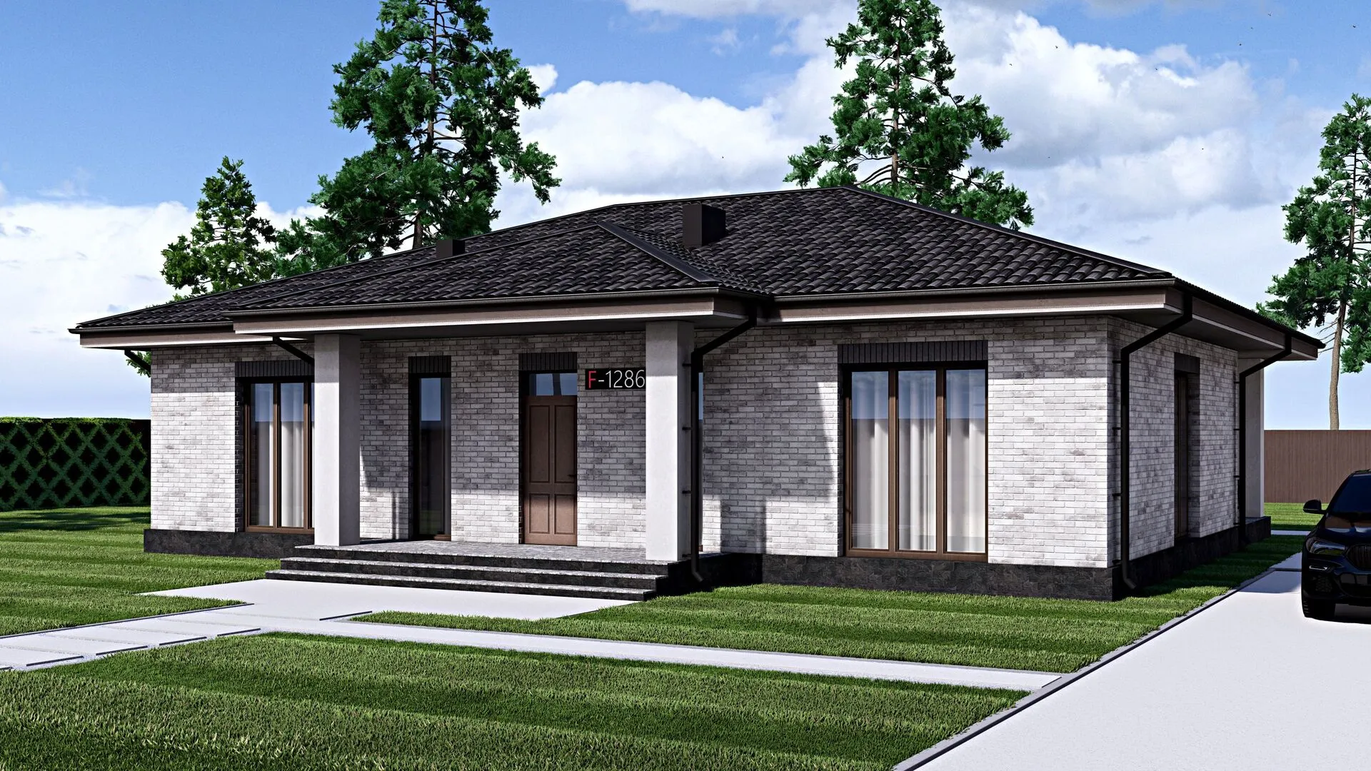 Одноэтажный дом FIXPLANS - 1286