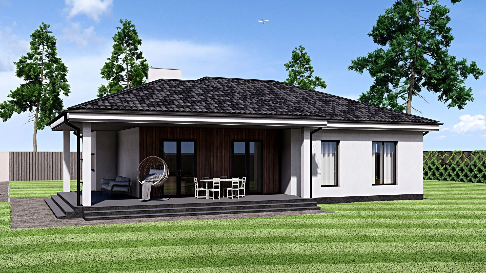 Одноэтажный дом FIXPLANS - 1430