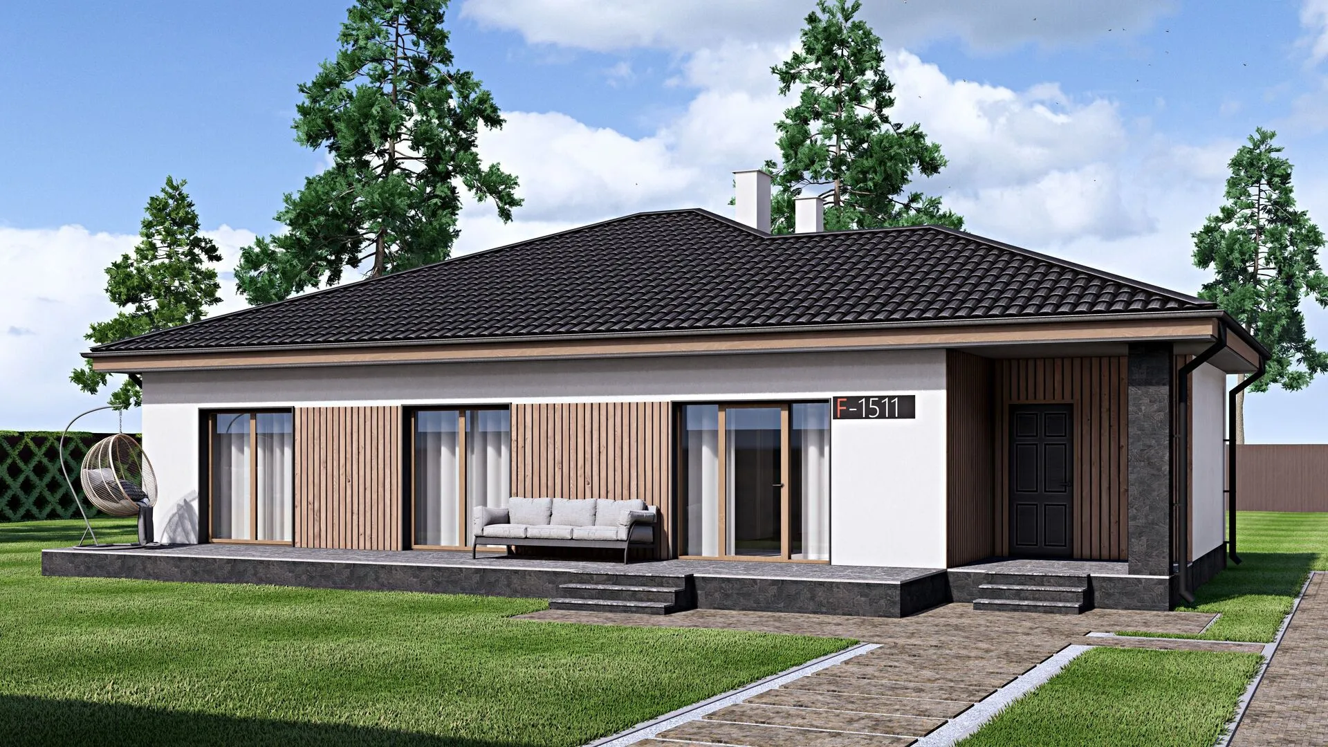 Одноэтажный дом FIXPLANS - 1511