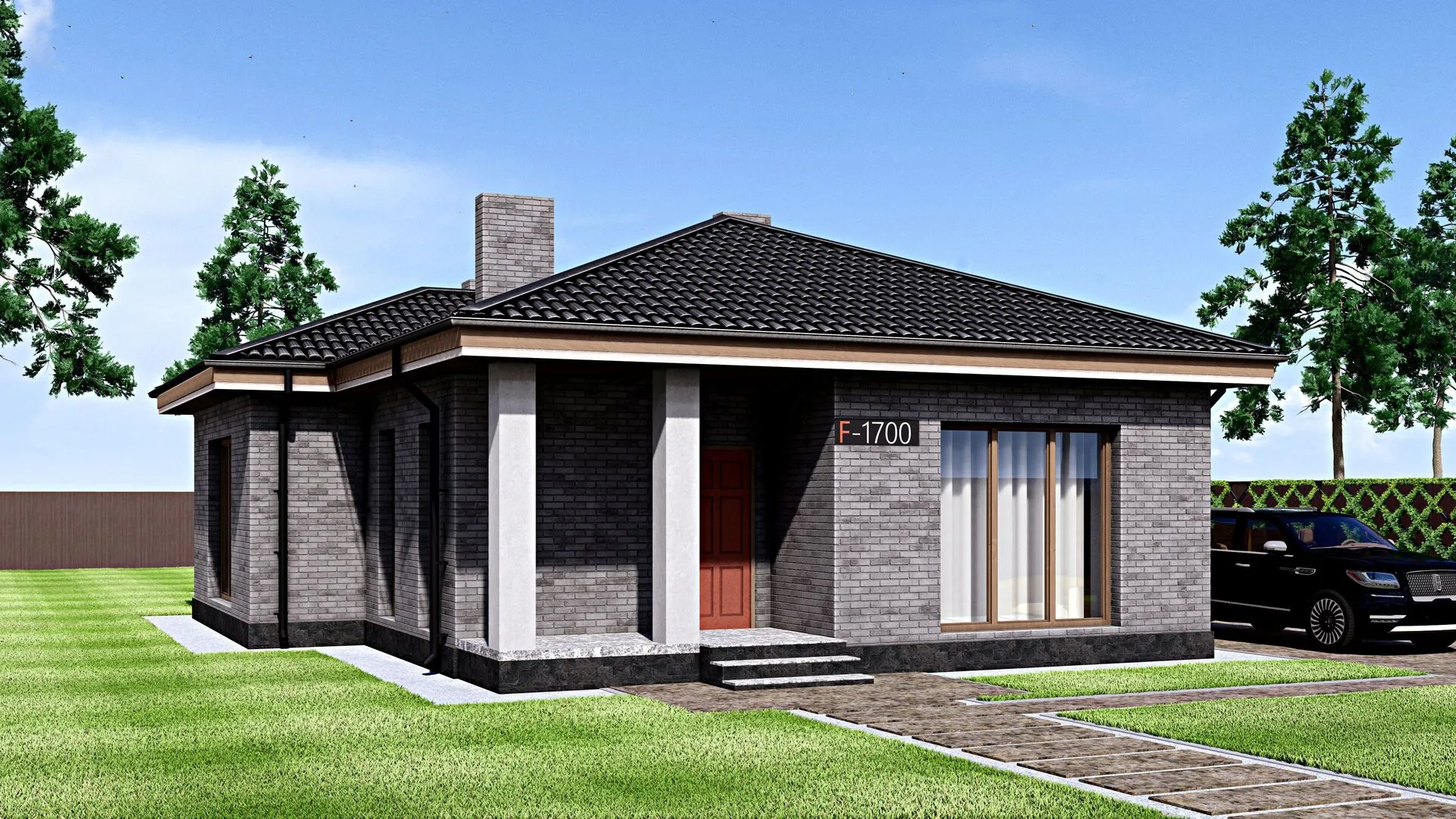 Одноэтажный дом FIXPLANS - 1700