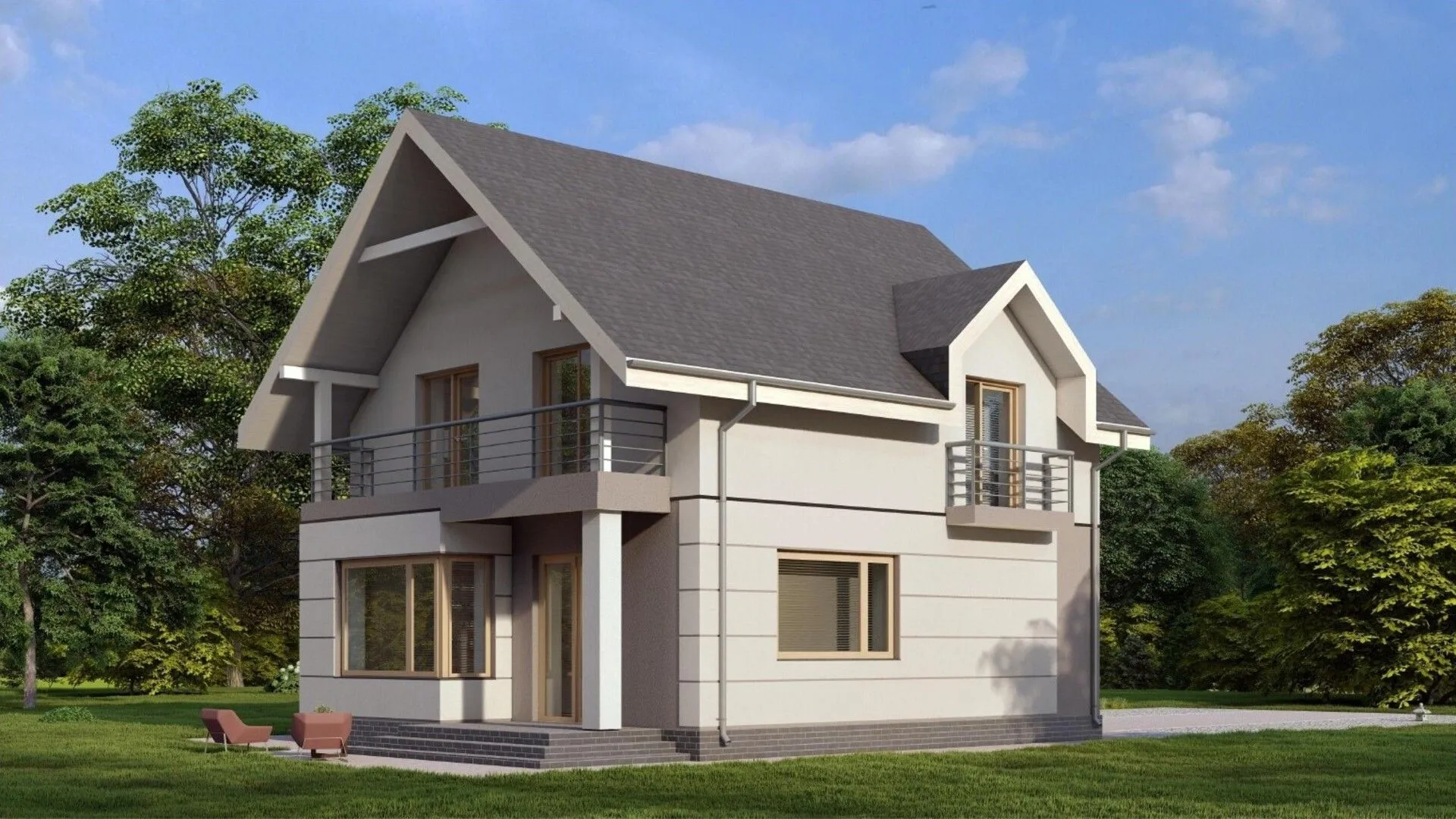 Двухэтажный дом S101