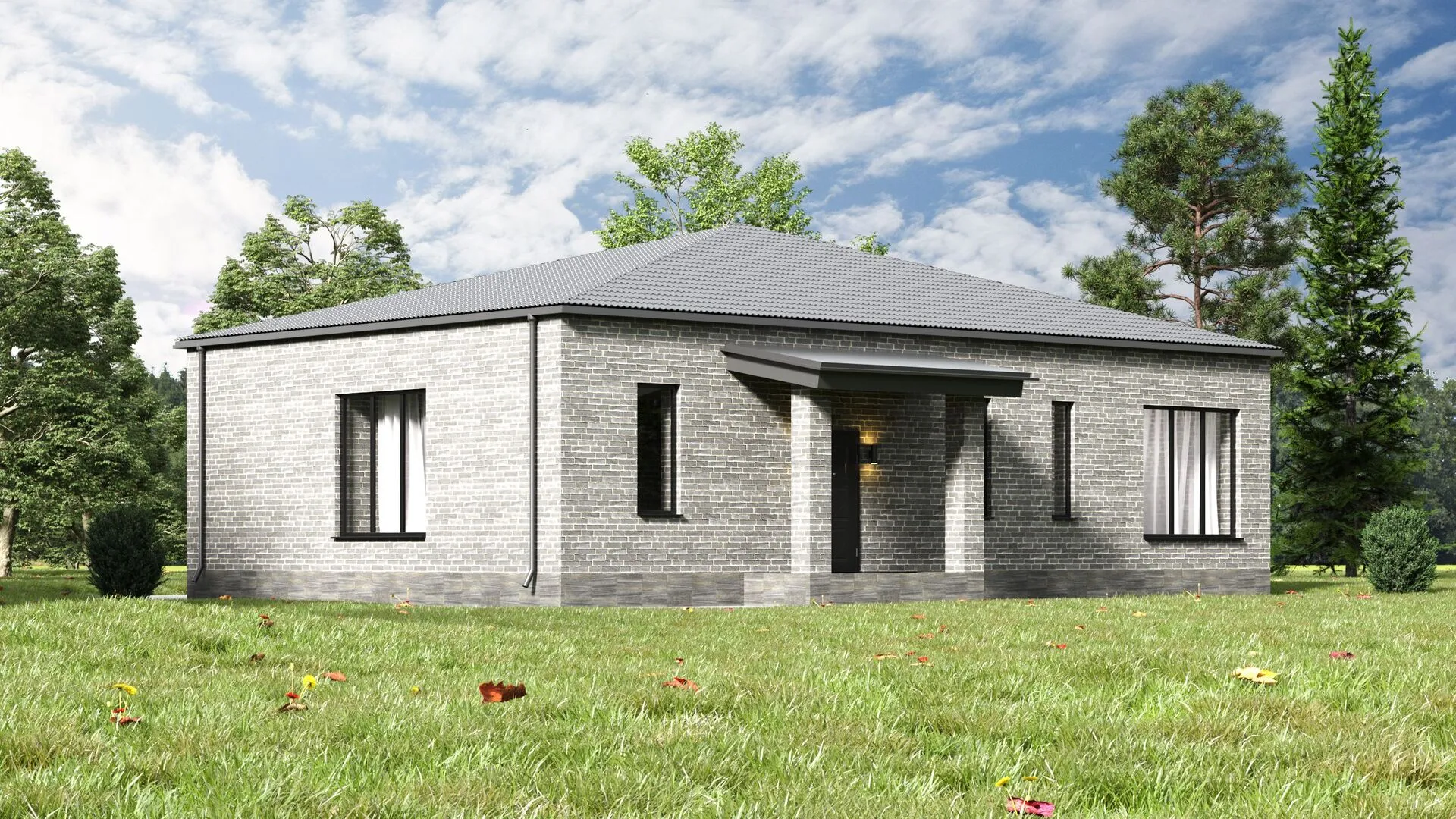 Индивидуальный жилой дом площадью 107 м2