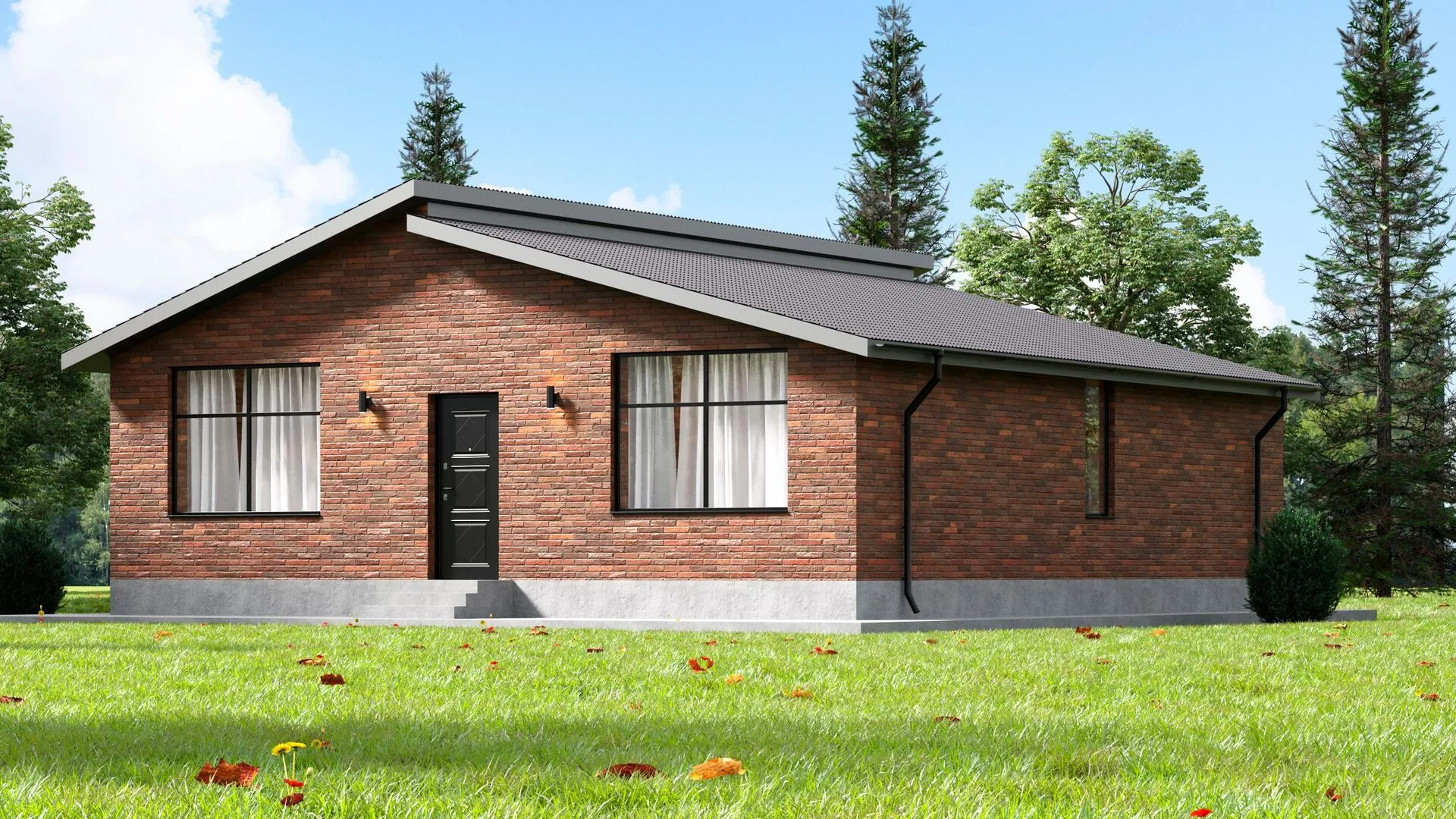 Индивидуальный жилой дом площадью 109 м2