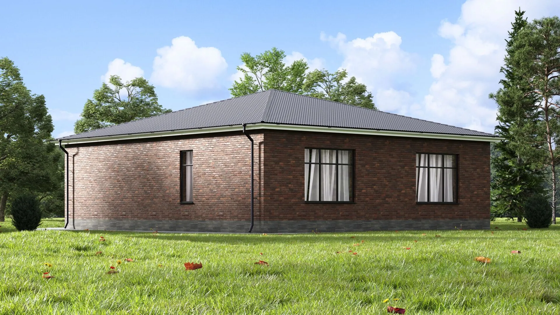 Индивидуальный жилой дом площадью 124 м2