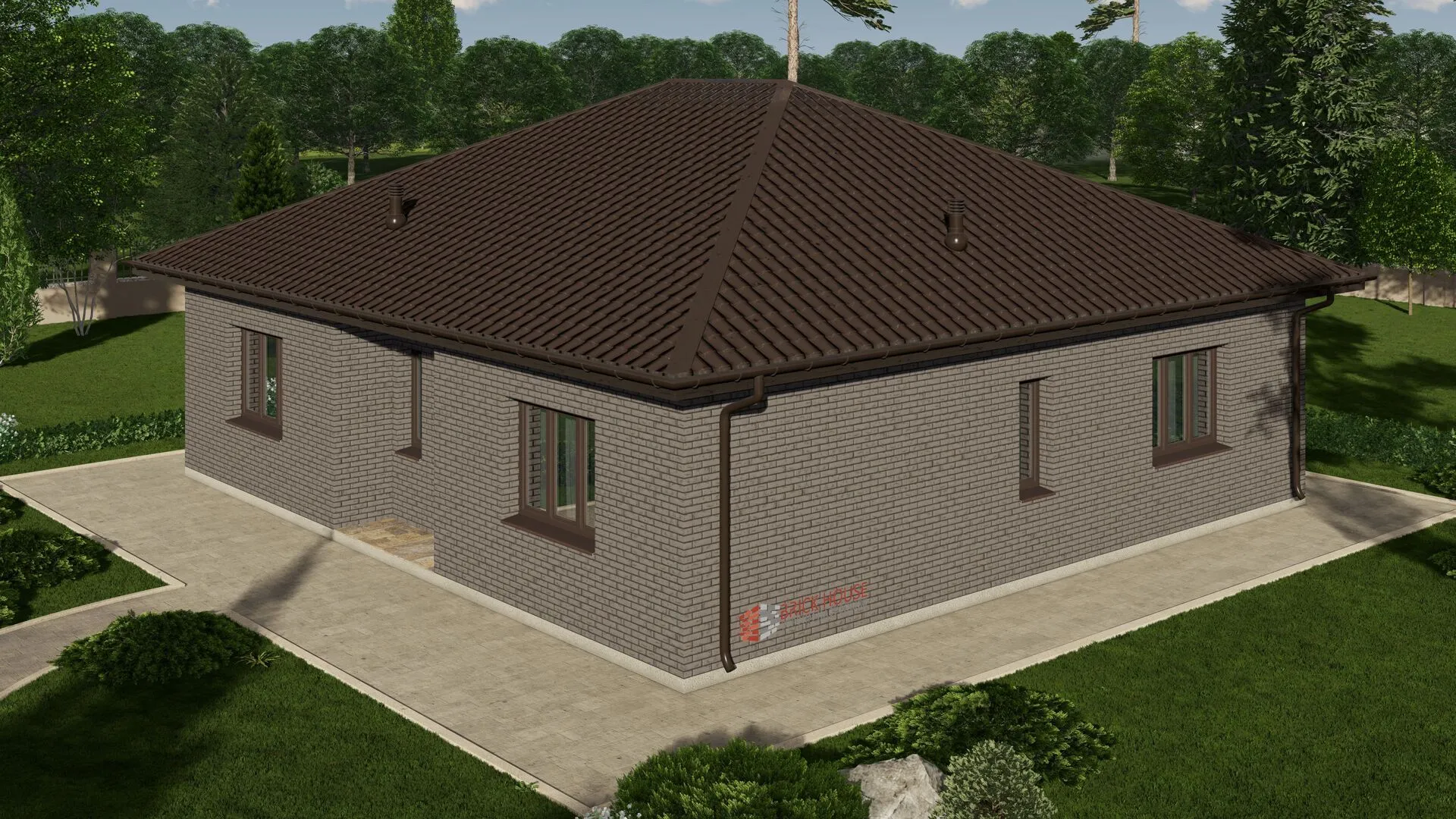 Дом из кирпича S449