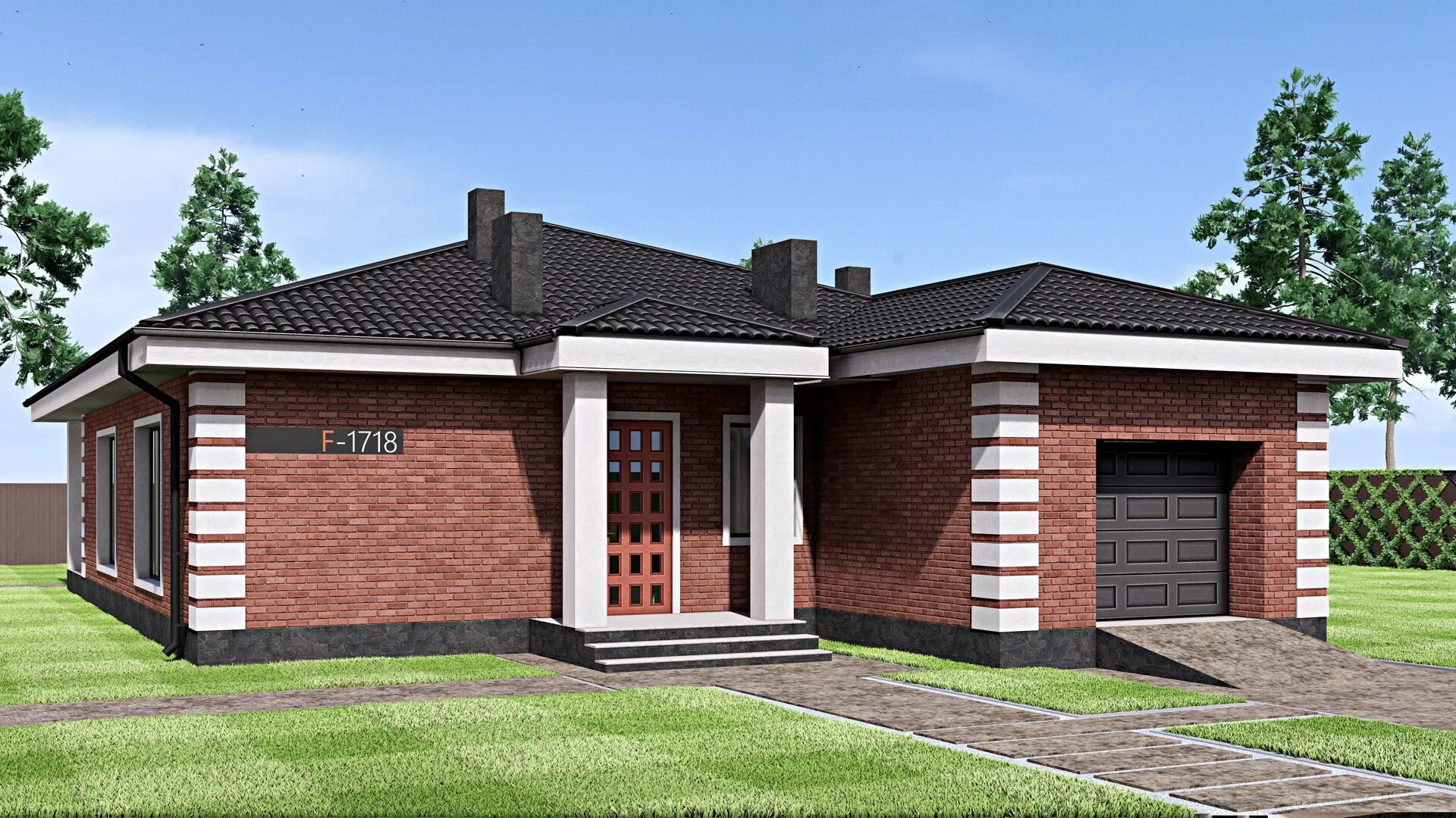 Одноэтажный дом FIXPLANS - 1718