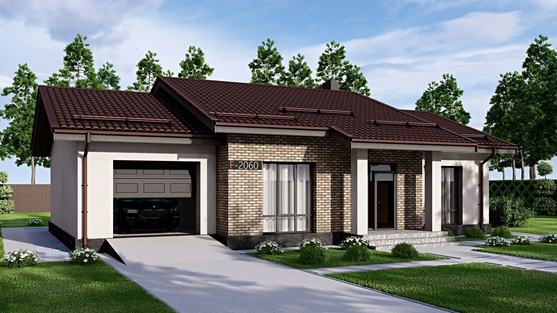 Одноэтажный дом FIXPLANS - 2060