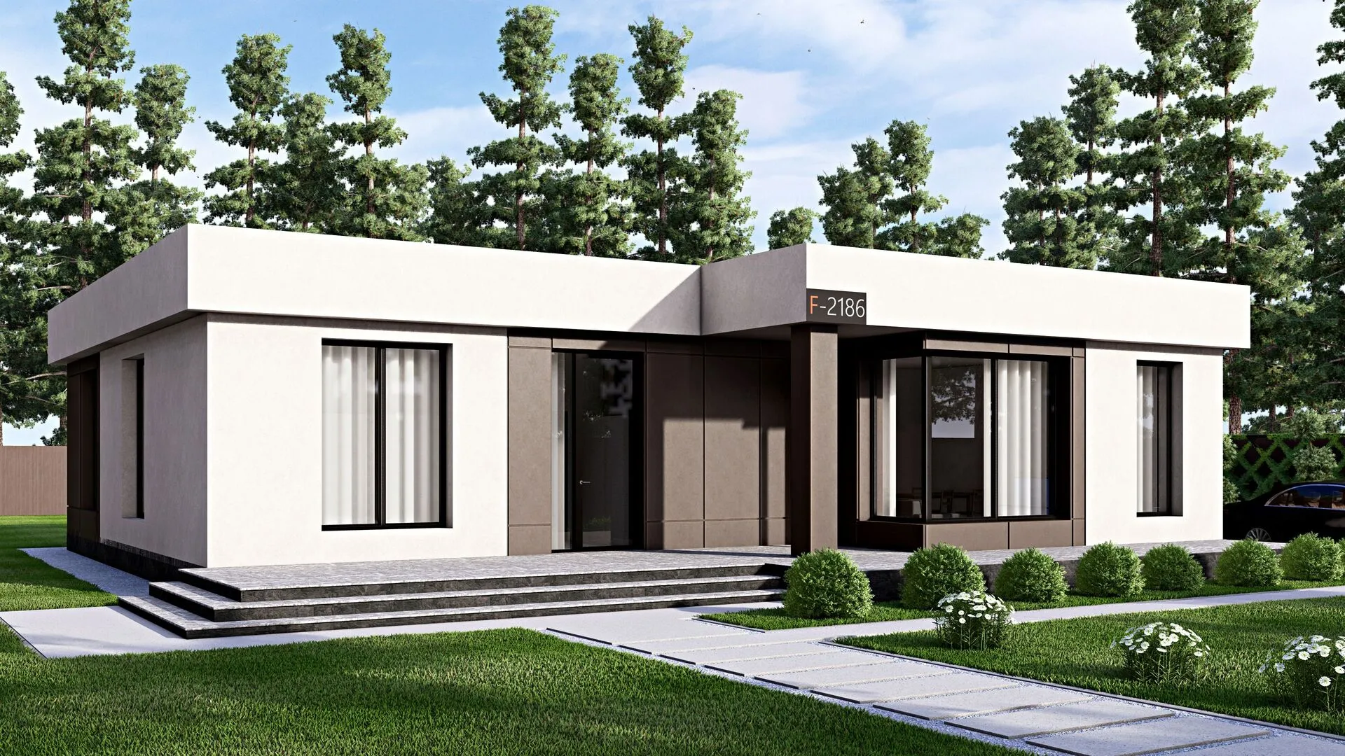 Одноэтажный дом FIXPLANS - 2186