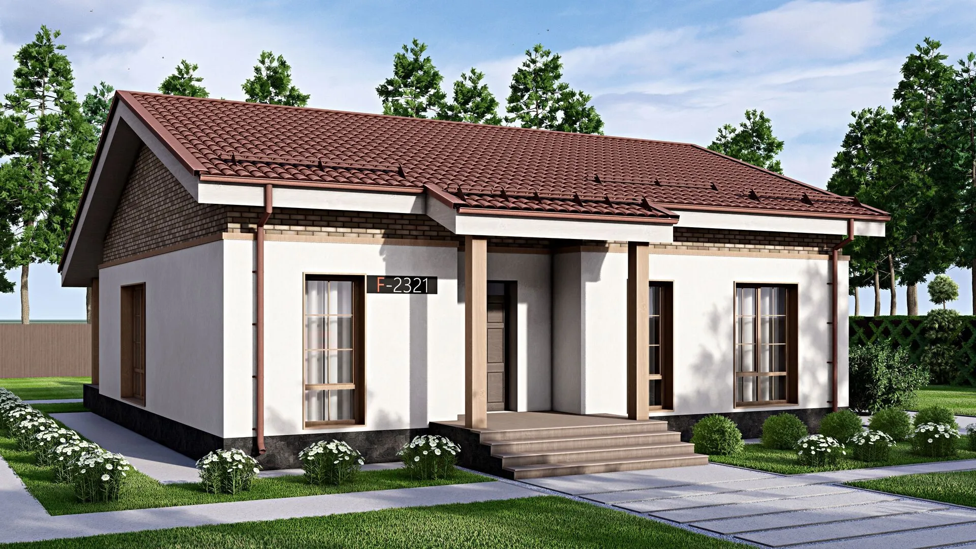 Одноэтажный дом FIXPLANS - 2321