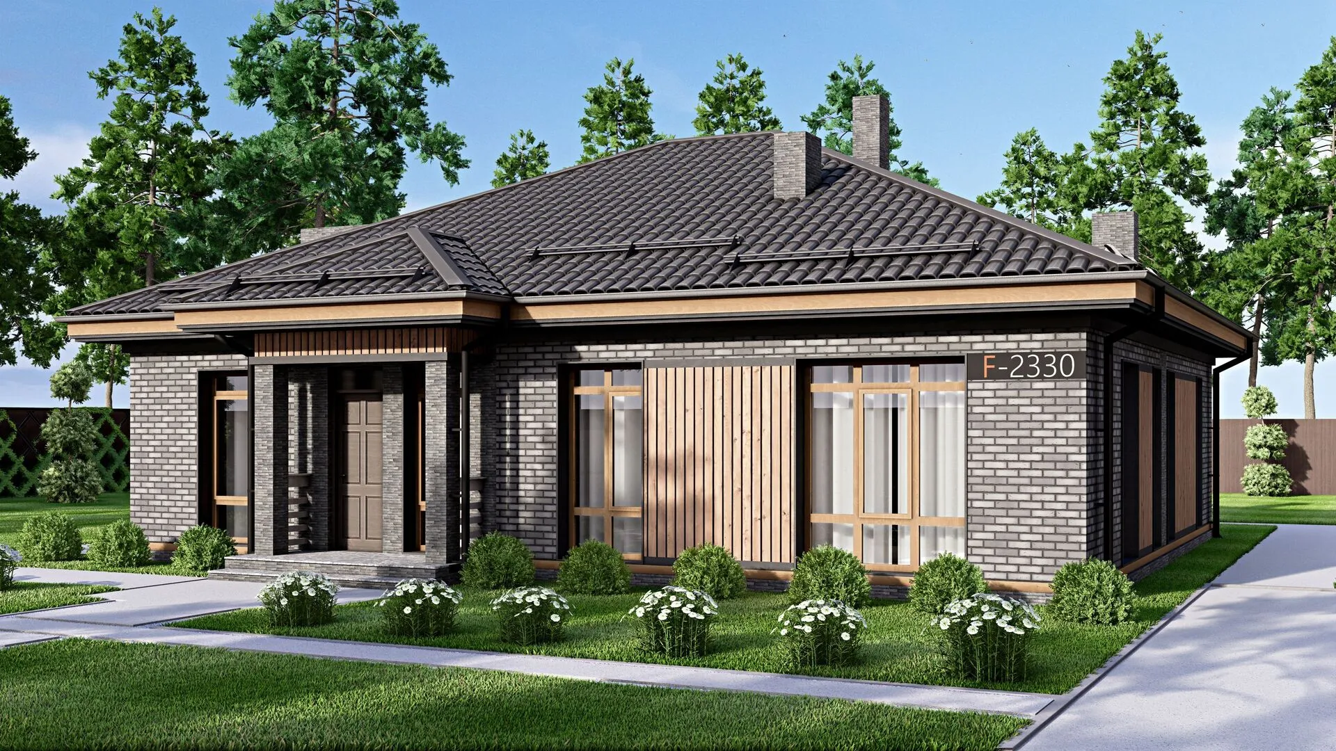 Одноэтажный дом FIXPLANS - 2330