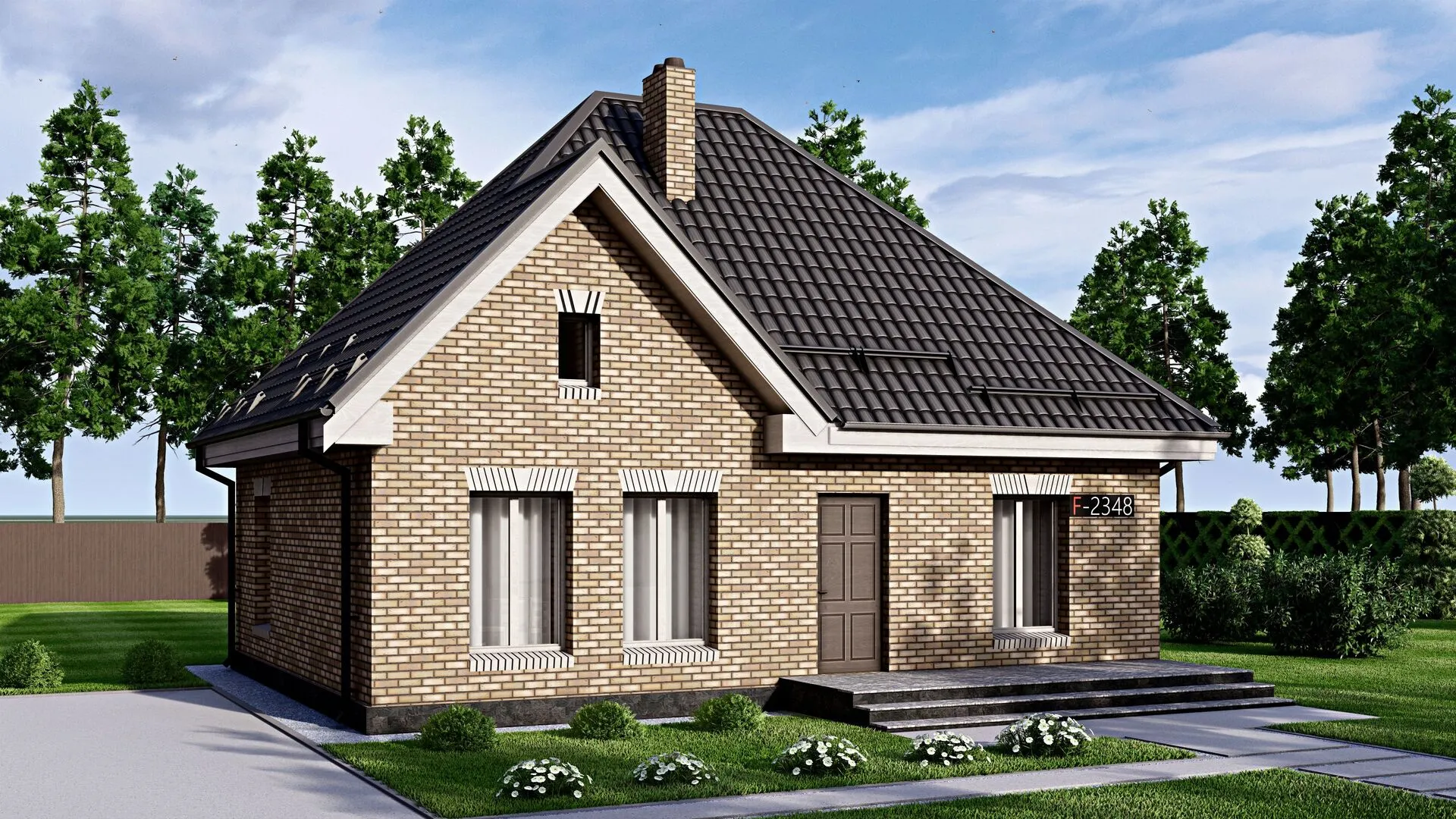 Одноэтажный дом FIXPLANS - 2348