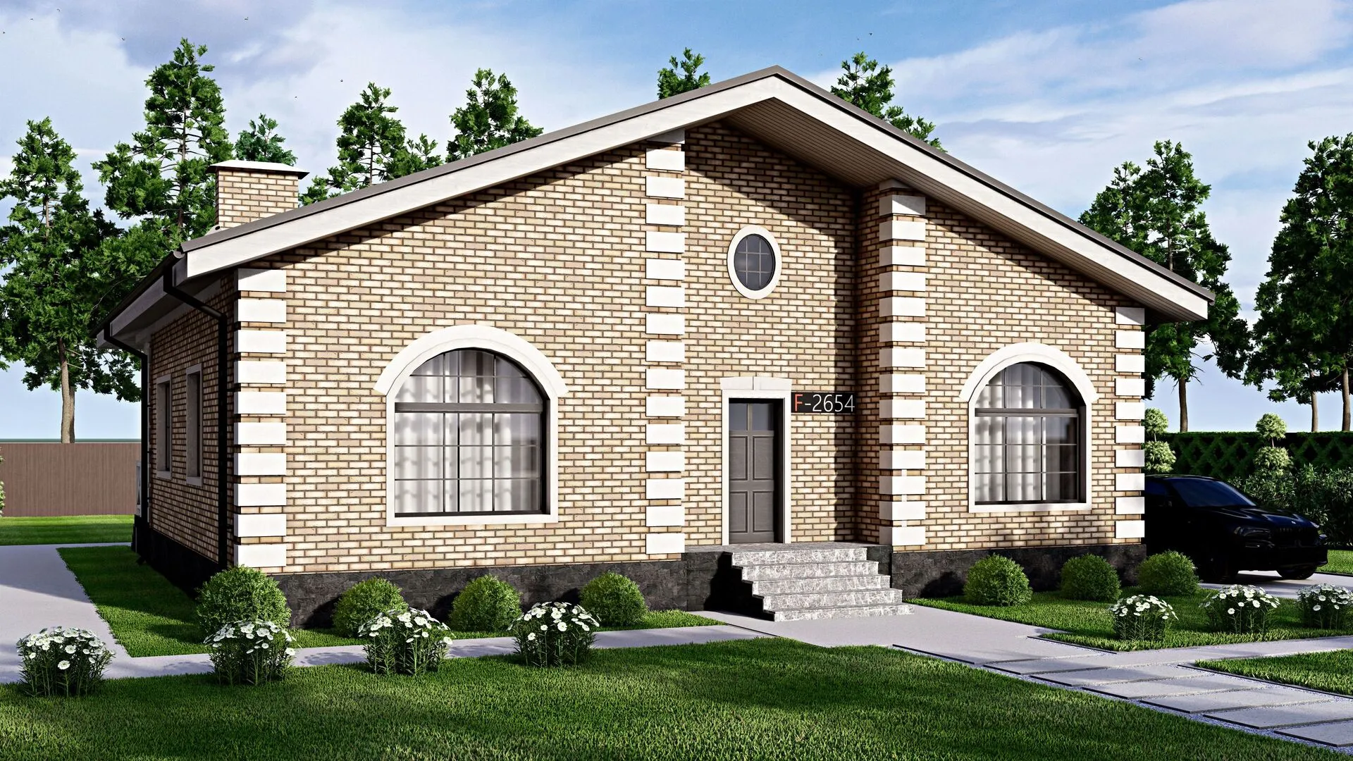 Одноэтажный дом FIXPLANS- 2654