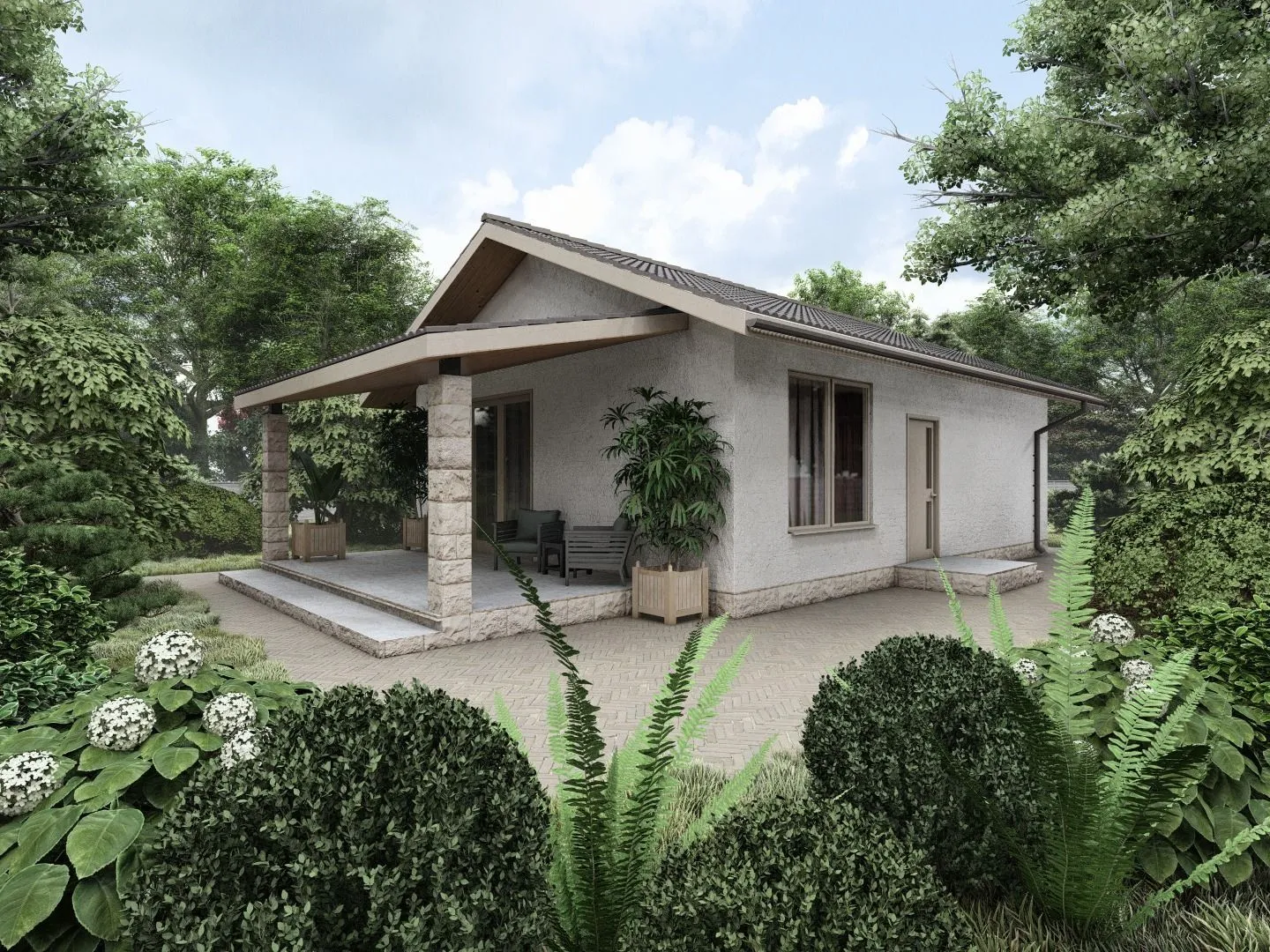 Дом 1 этаж площадь застройки 98 м2