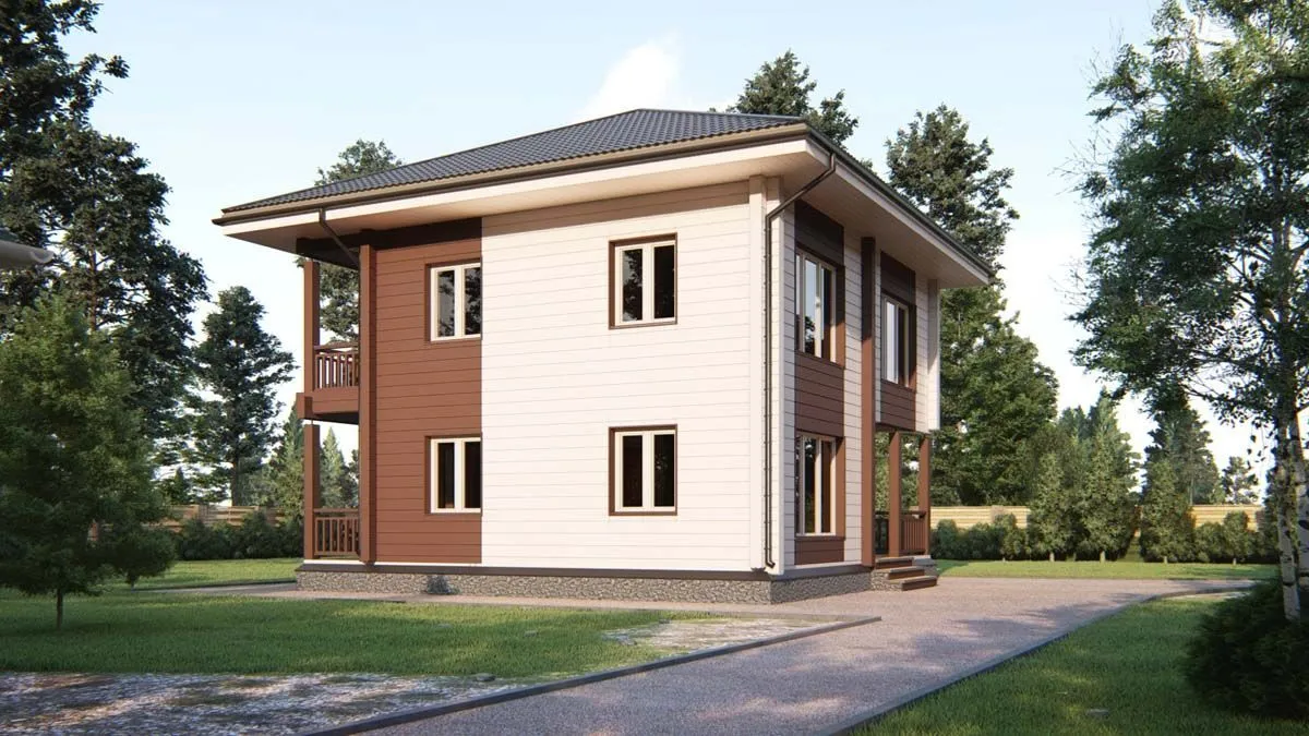 Дом из клееного бруса 