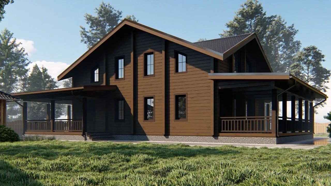 Дом из клееного бруса 