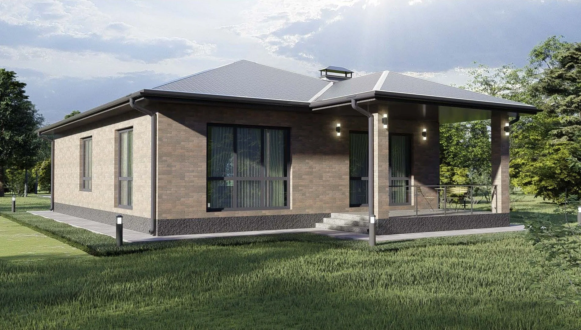 Одноэтажный с террасой ПР-33 Эстачи