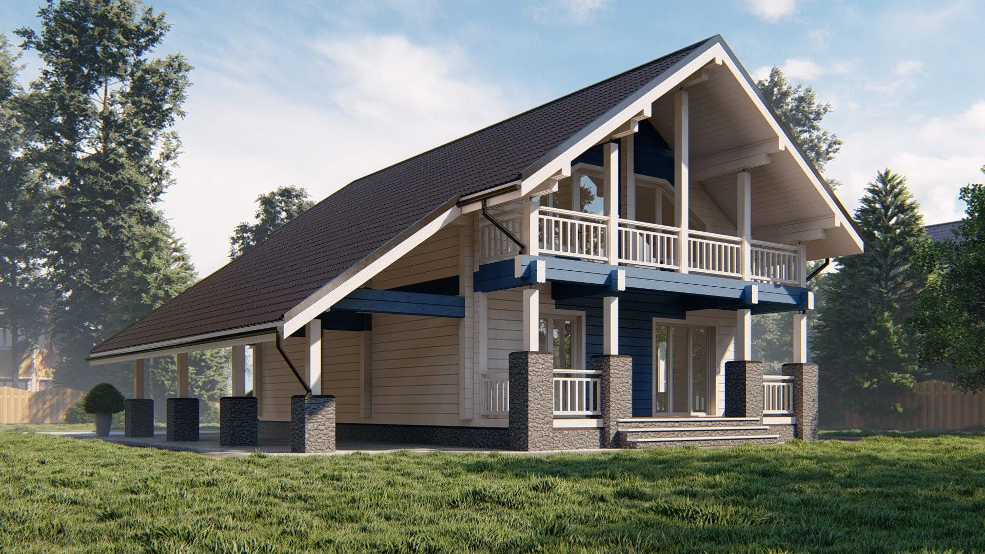 Дом из клееного бруса 