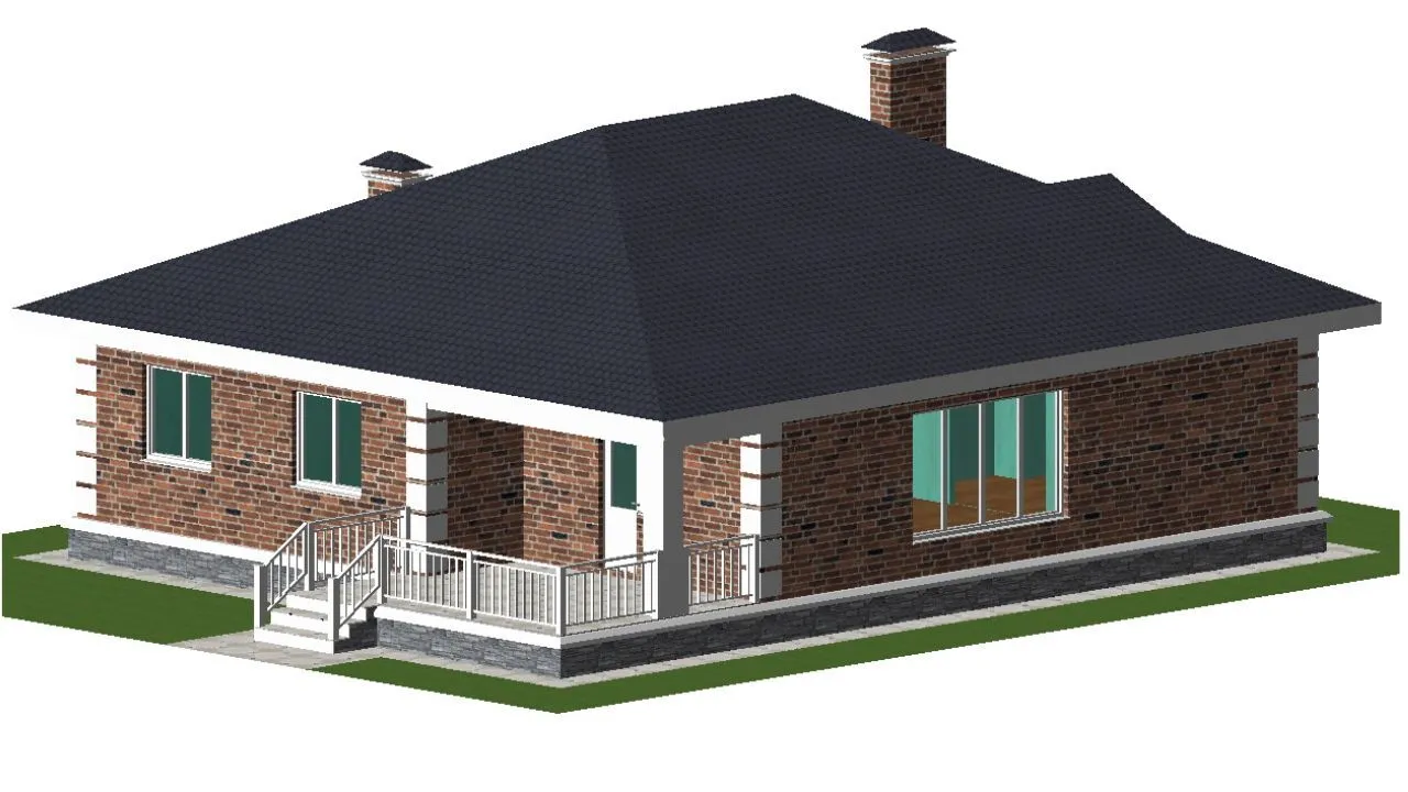 Одноэтажный Дом 115,7 м2