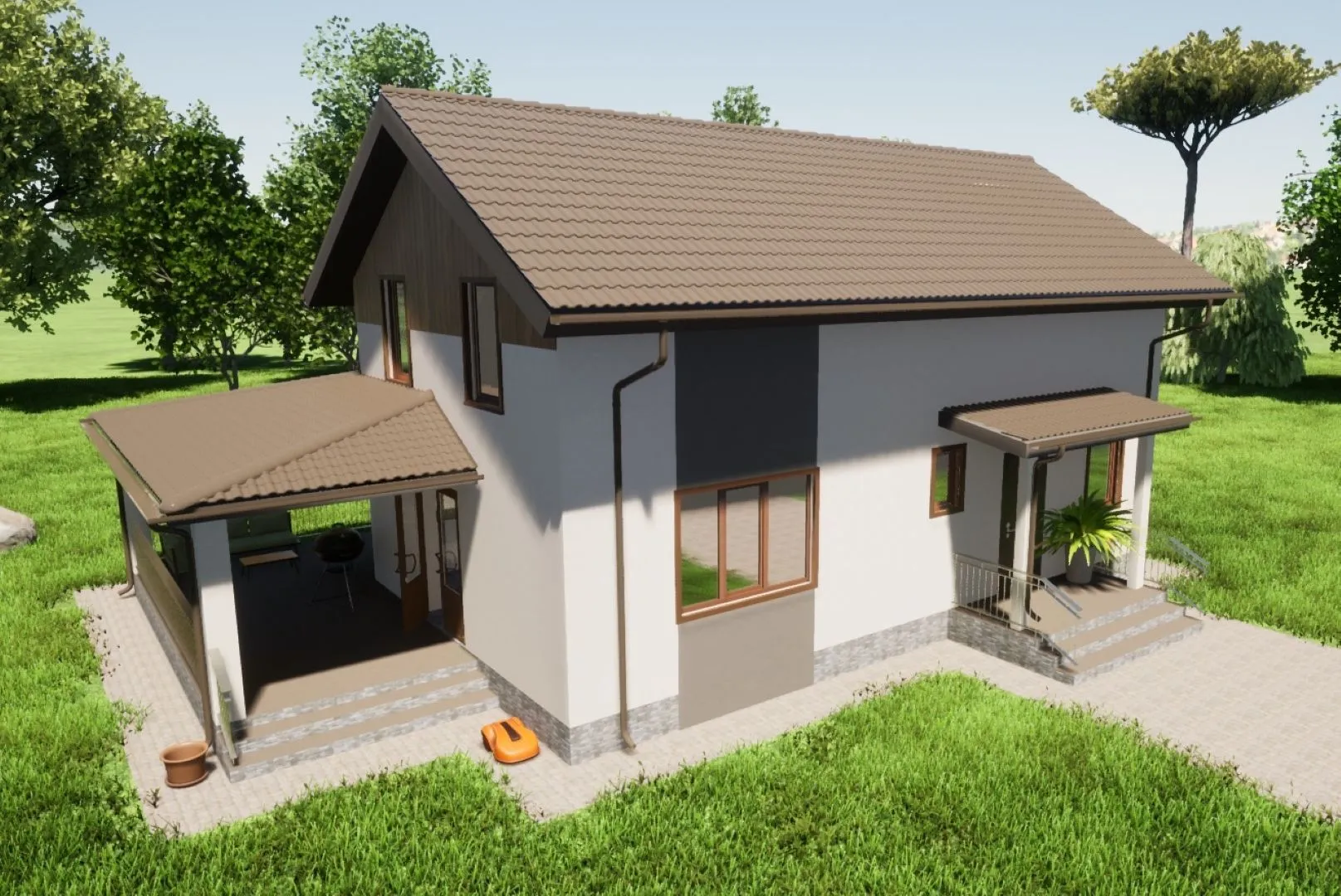 Дом 112 м2, с мансардным этажом