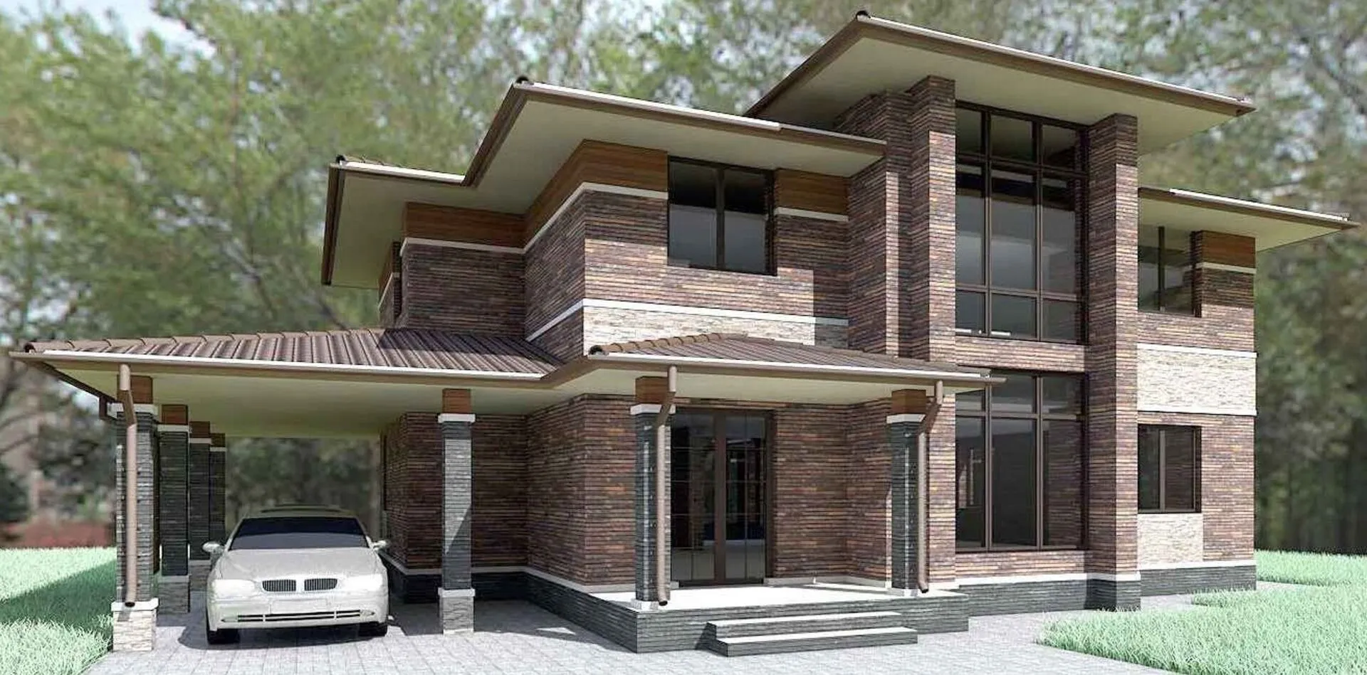 Двухэтажный коттедж F200