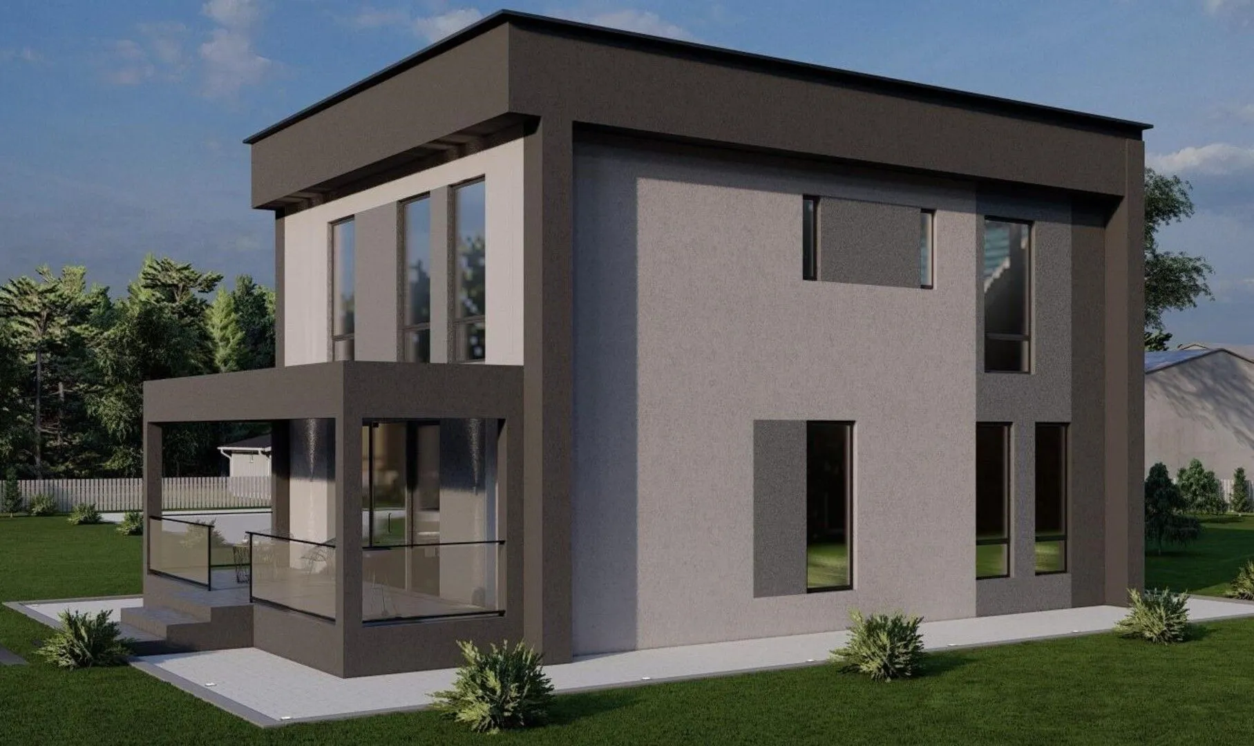 Двухэтажный коттедж С180