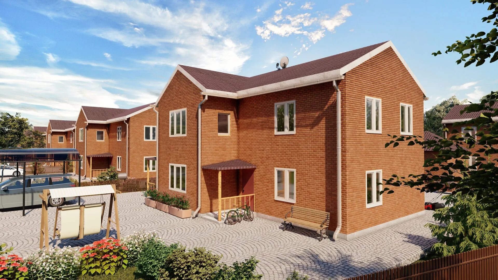 Индивидуальный жилой дом в коттеджном поселке 