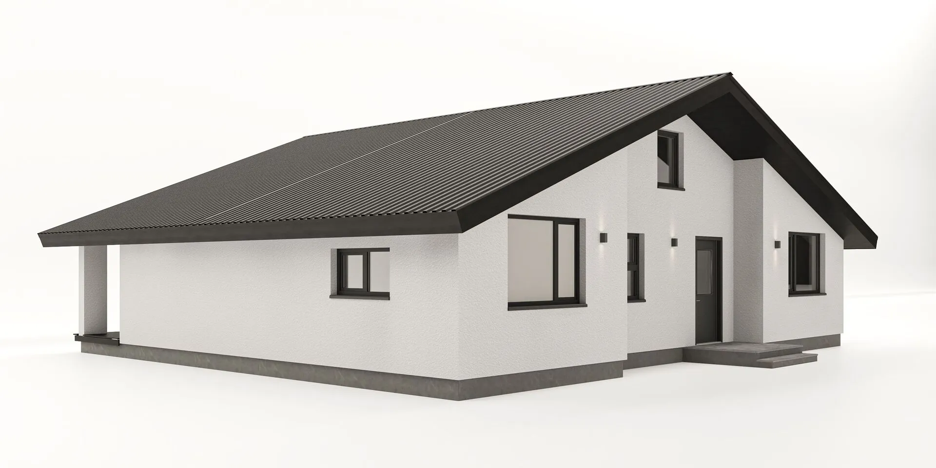 Кирпичный дом, классика 100 м²