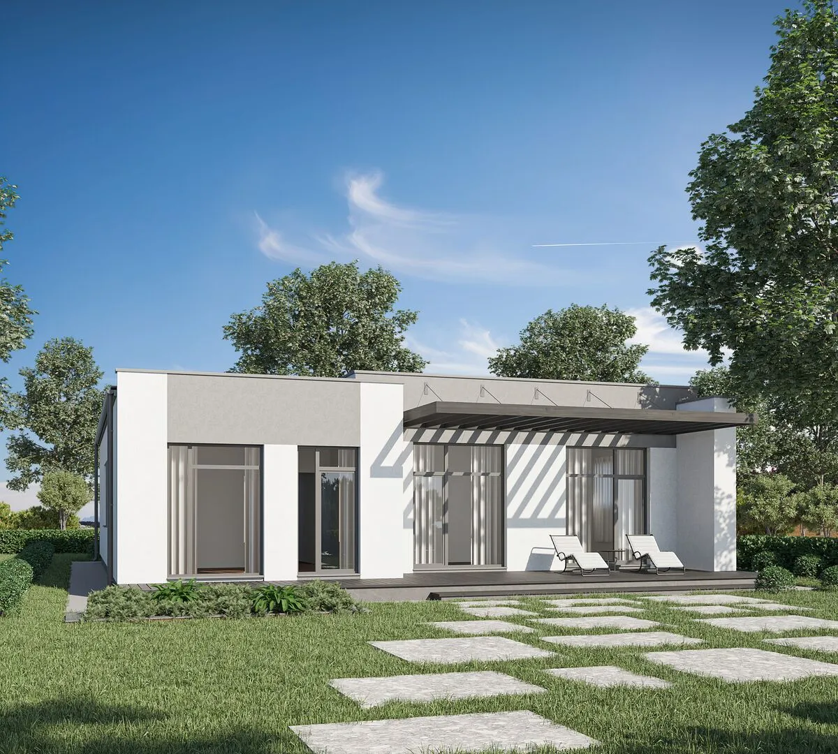 Кирпичный дом, модерн 100 м²