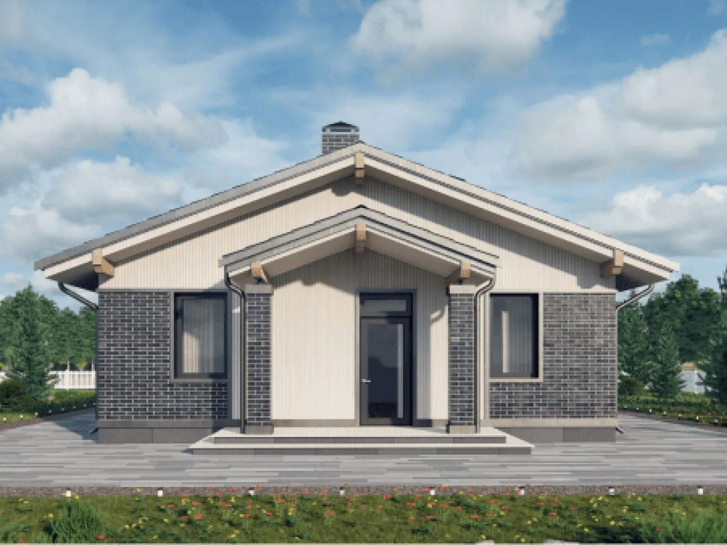 Одноэтажный дом 