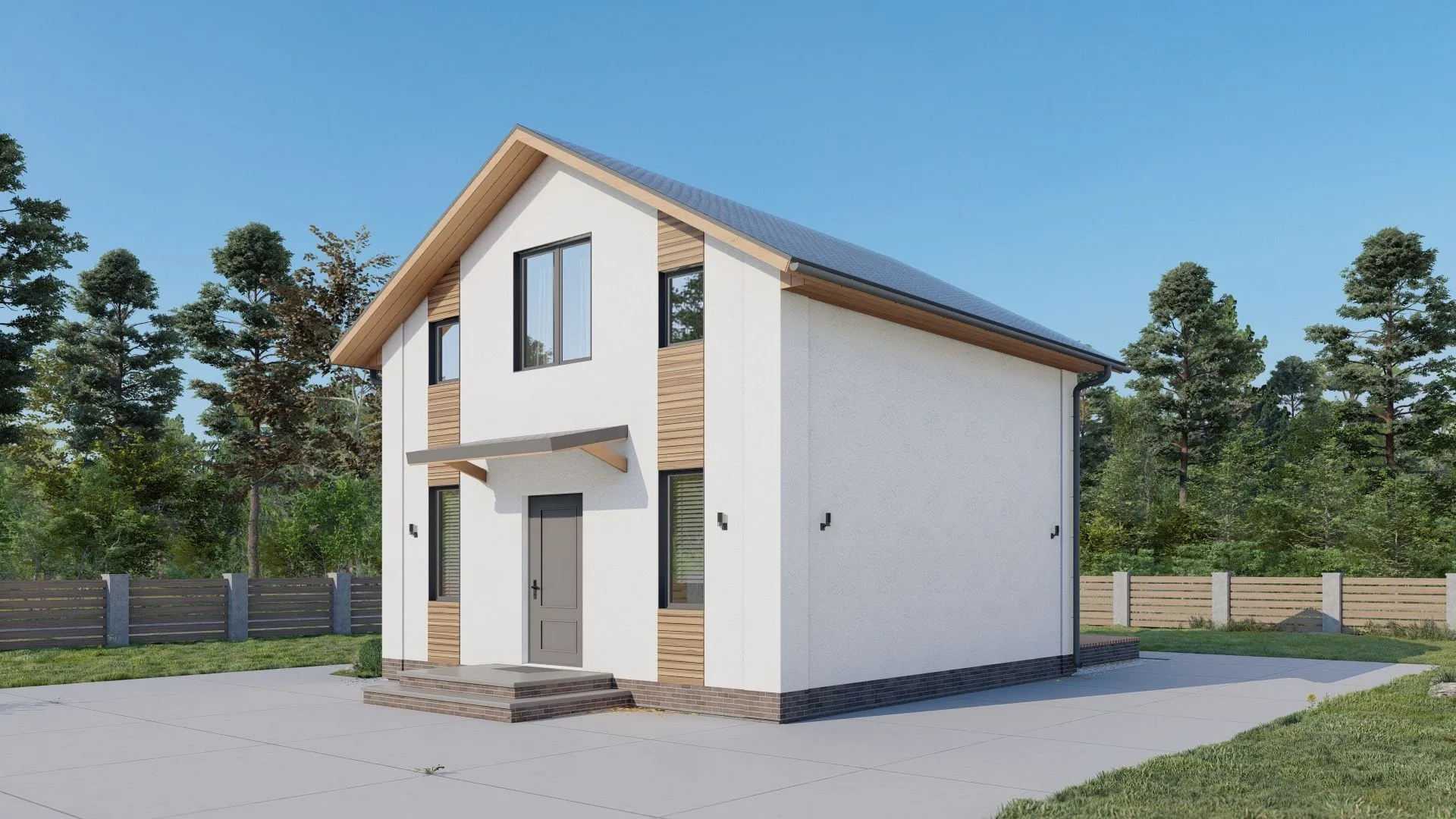 Мансардный дом 90м2