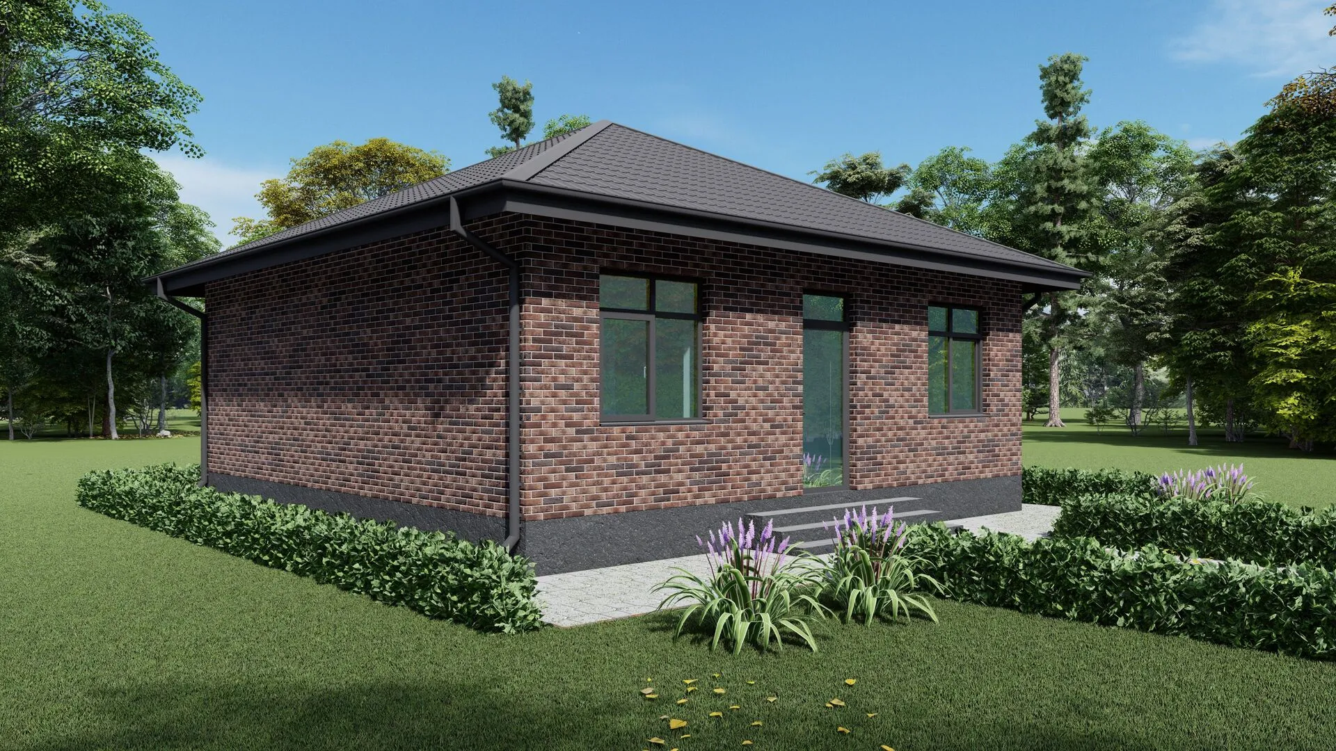 Одноэтажный жилой дом Лаос 65 кв.м.