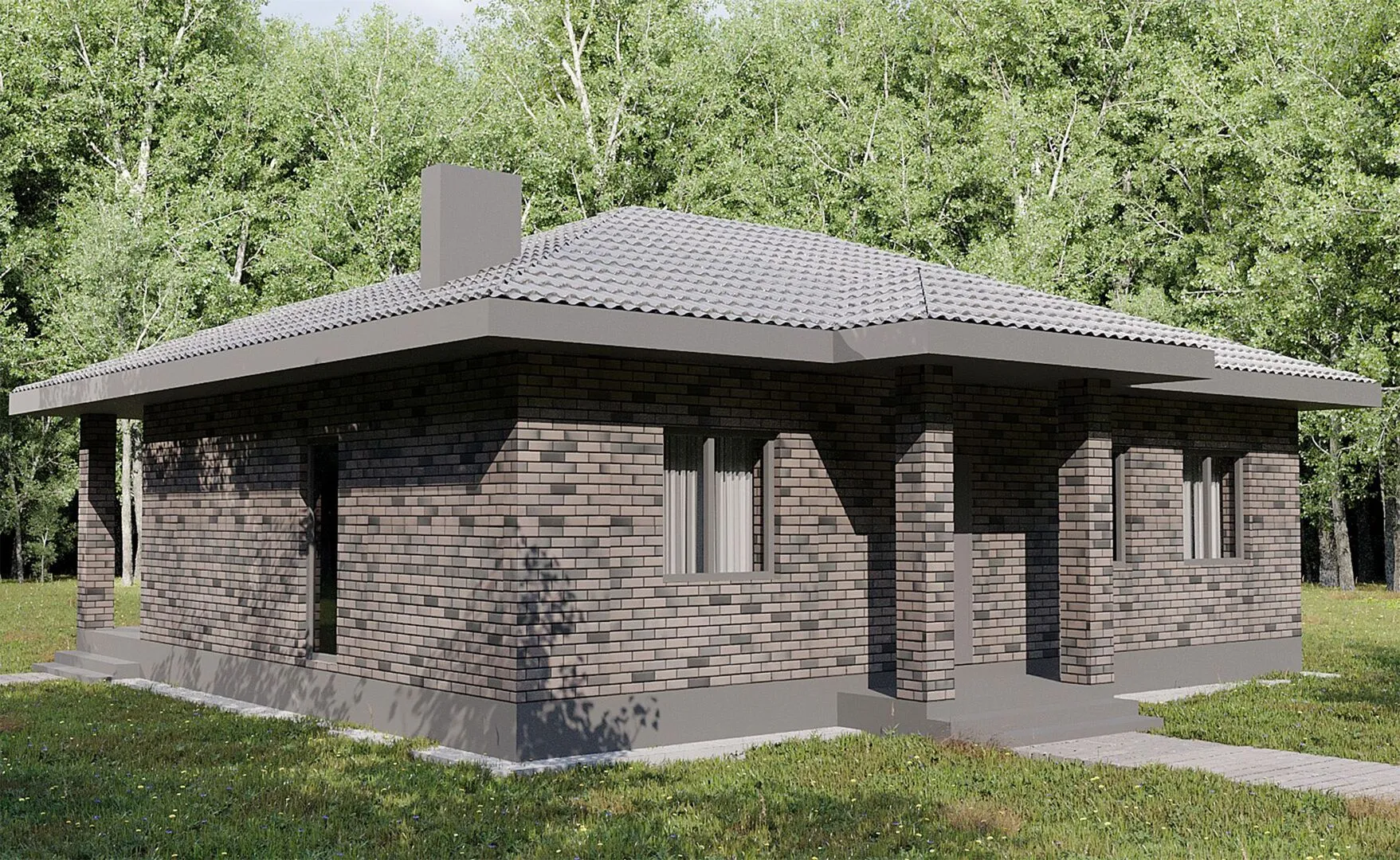 Одноэтажный дом Камелия-105