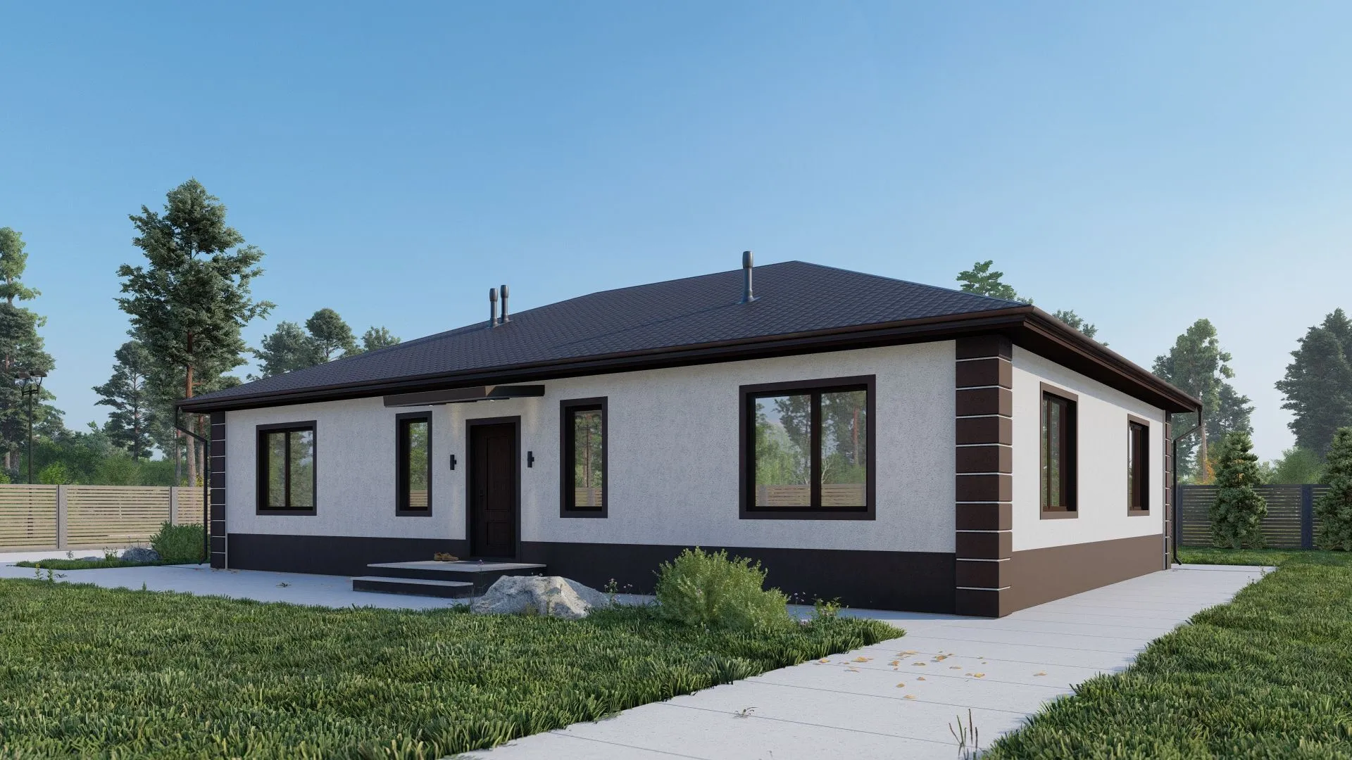 Одноэтажный дом 150м2