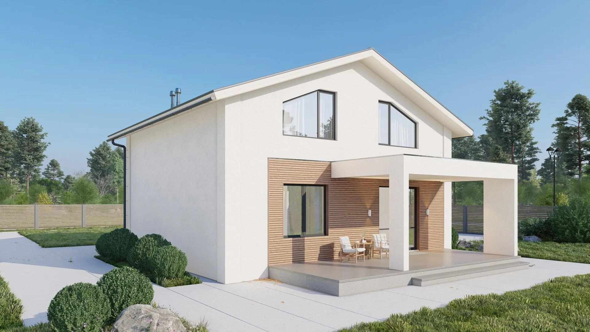 Мансардный дом 150м2