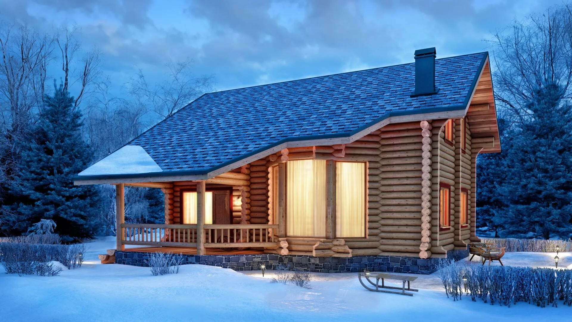 Деревянный дом классической рубки 