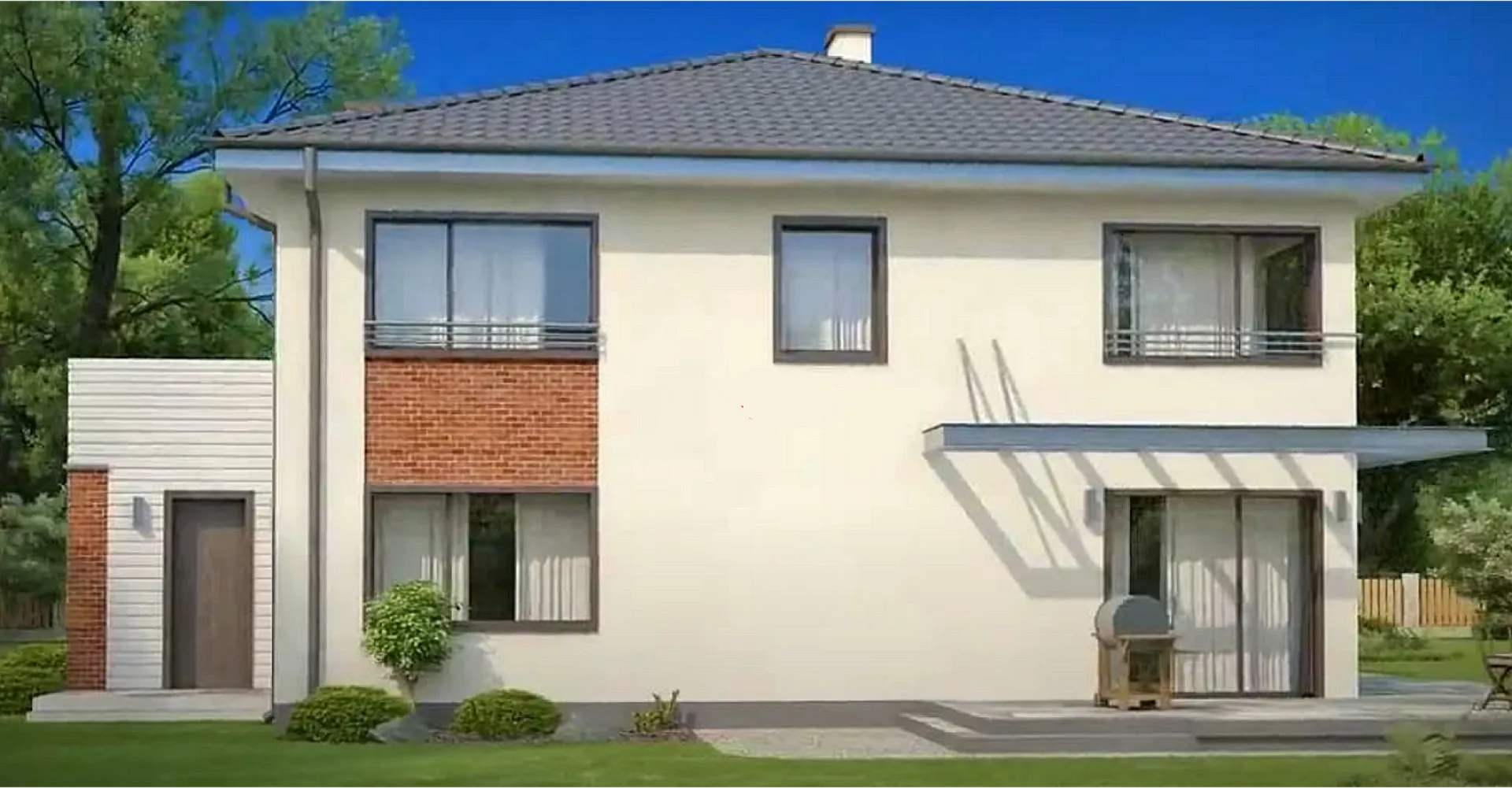 Просторный современный коттедж S3-252-1 (ZX30)